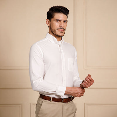 Regal Oxford Solid shirt in Cloud White