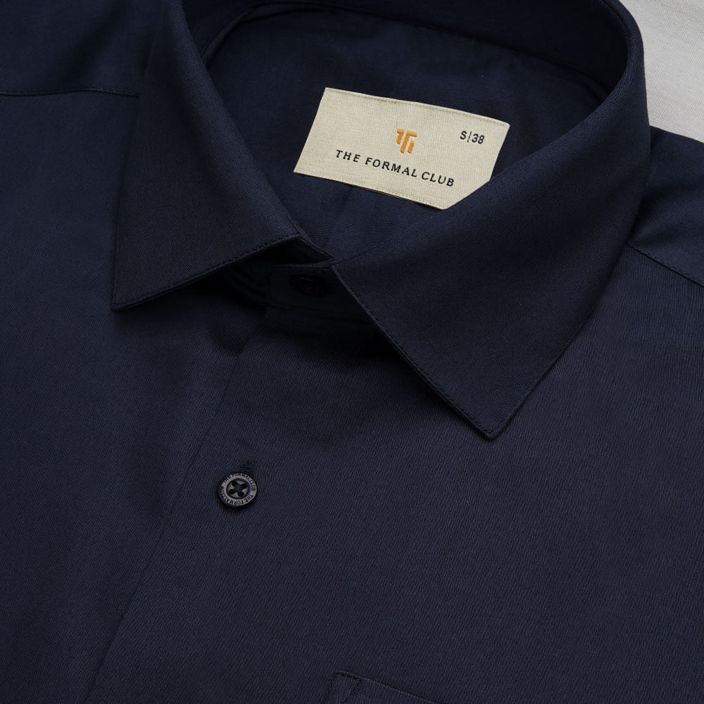 Cambridge Giza Cotton Shirt In Saphire