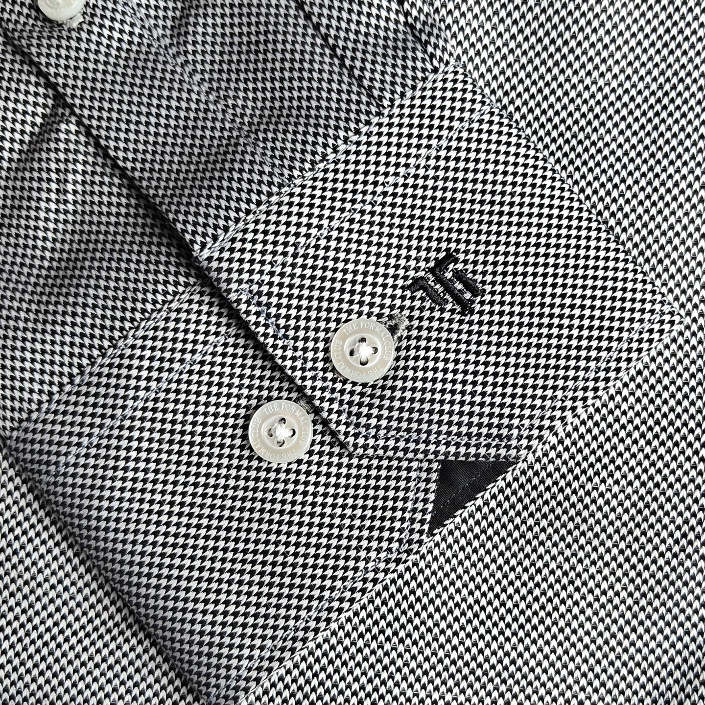 Shepherd Houndstooth Shirt In Smokey Black