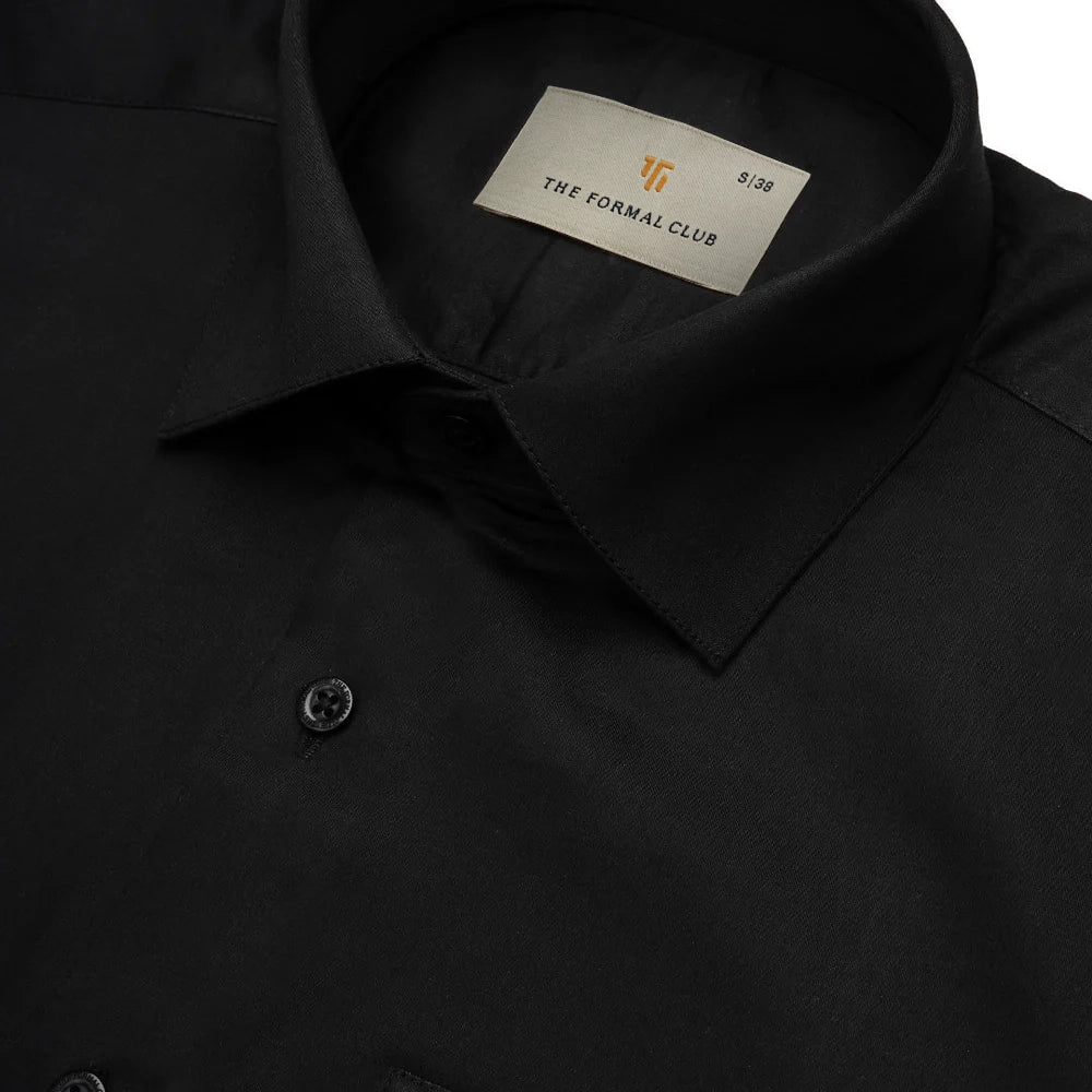 Cambridge Giza Cotton Shirt In Raven