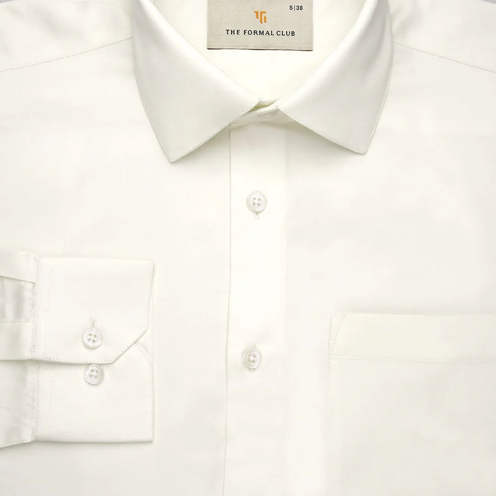 Cambridge Giza Cotton Shirt In Vanilla
