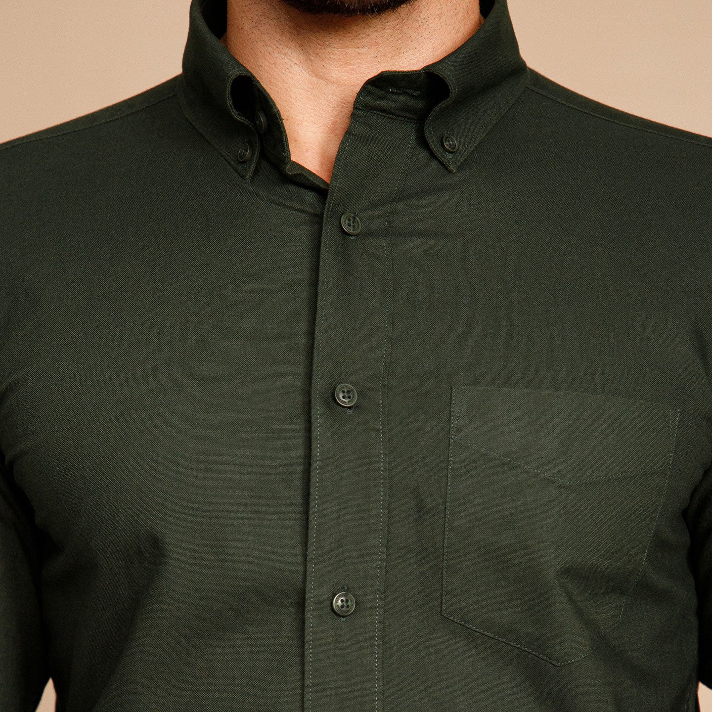 Regal Oxford Solid Shirt In Deep Forest