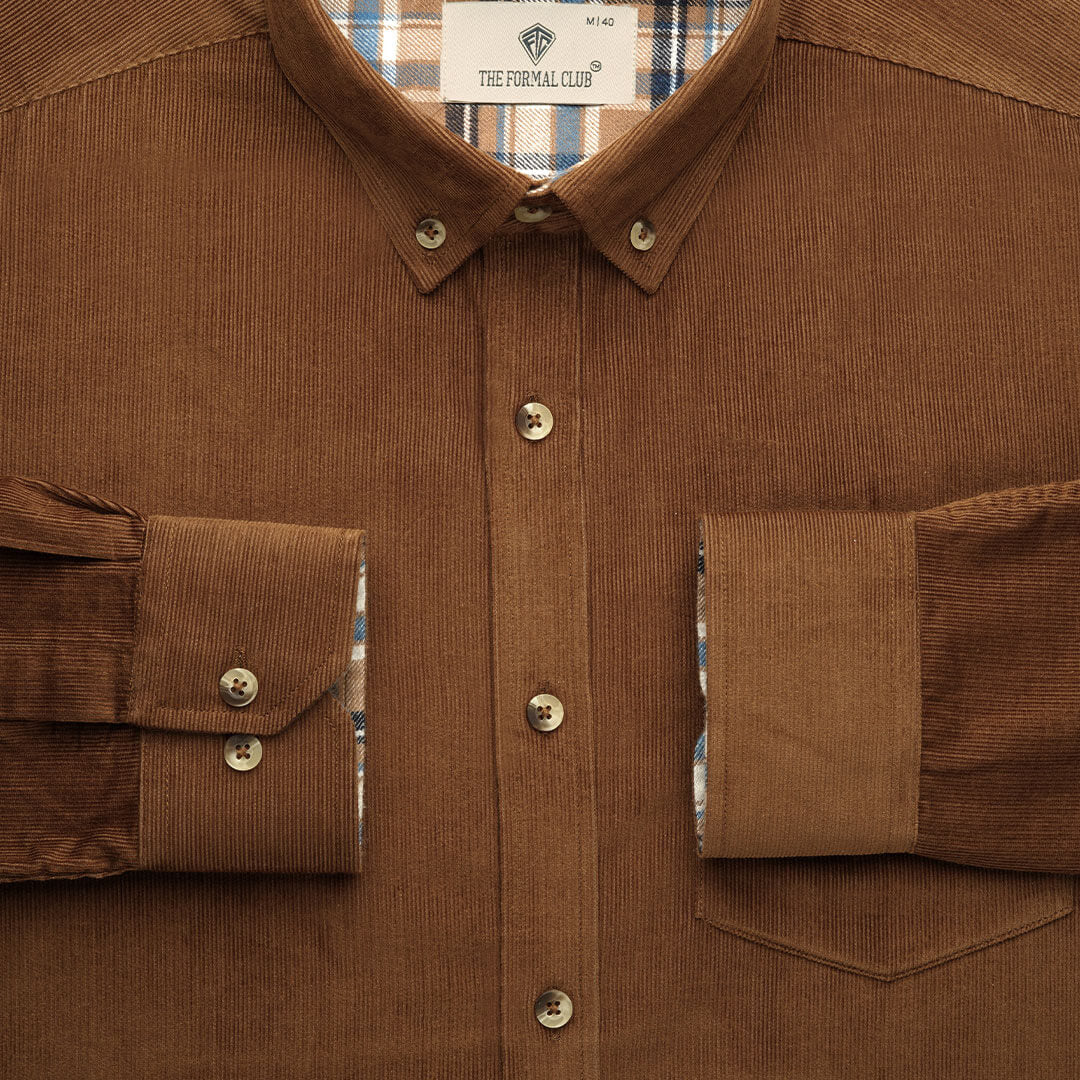 Cruise Corduroy Shirt In Tan