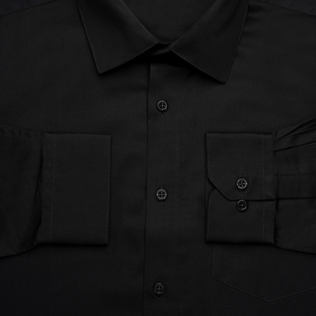 Cambridge Giza Cotton Shirt In Raven