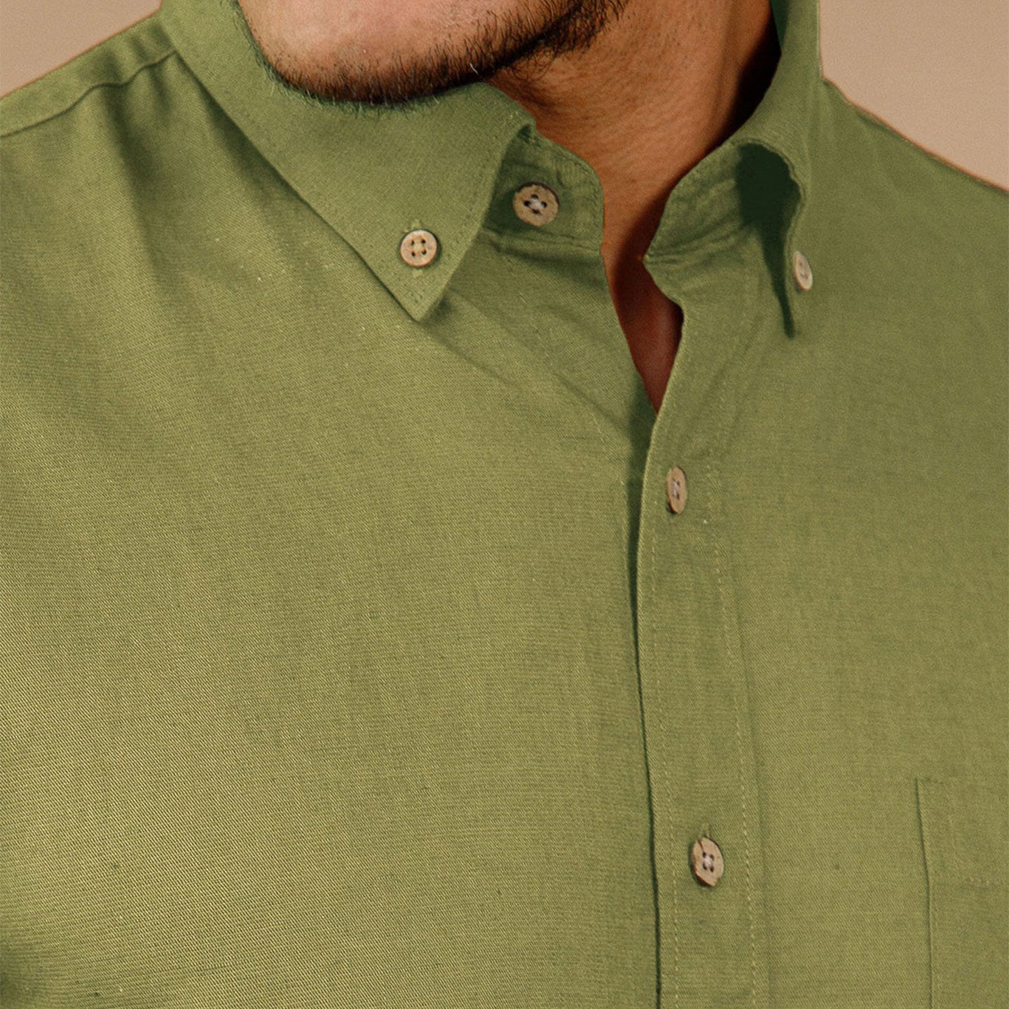 Breeze Linen Full Sleeves Shirt In Hunter Green