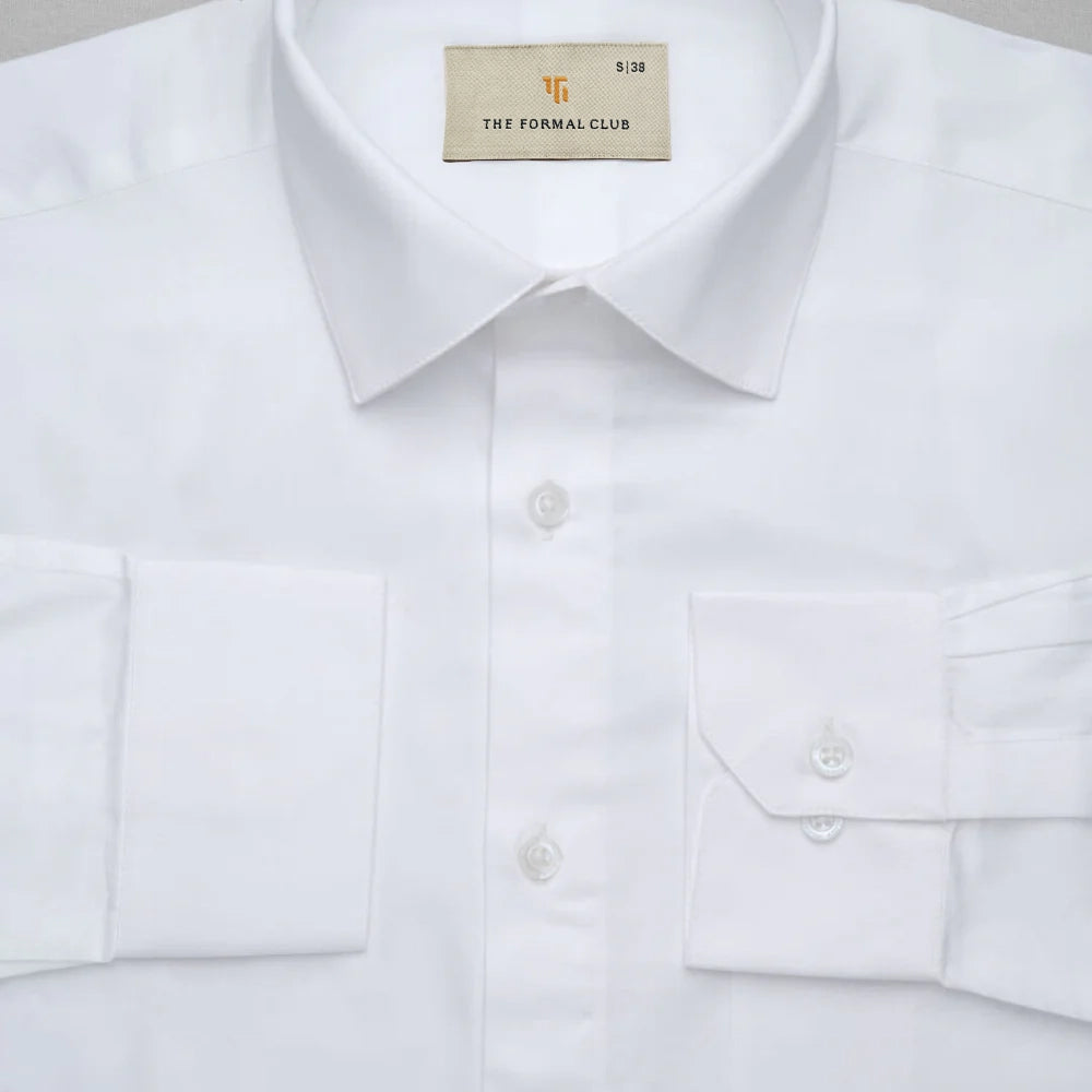 Cambridge Giza Cotton Shirt In Snow