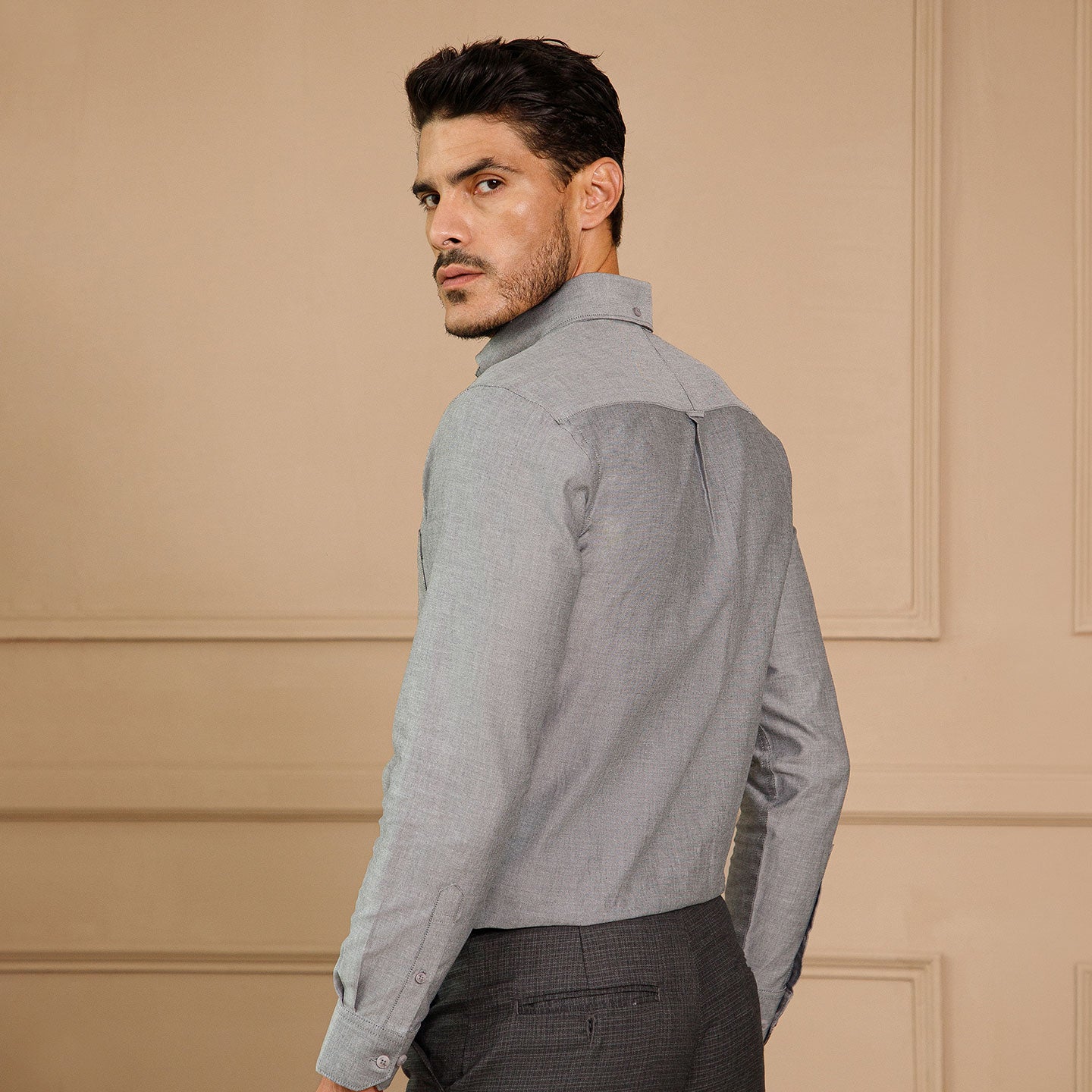 Regal Oxford Solid shirt in Ash Grey