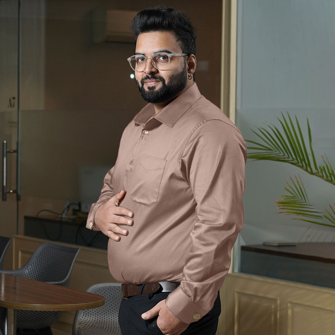 Flexi Stretch Plus Shirt in Latte