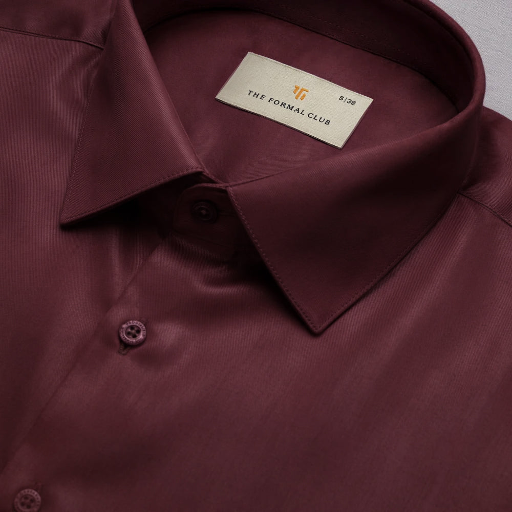 Cambridge Giza Cotton Shirt In Wineberry