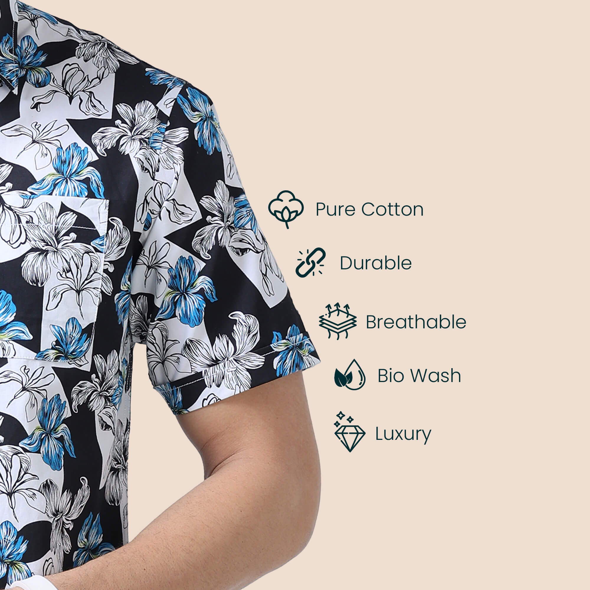 Ashley blue floral summer shirt by TFC