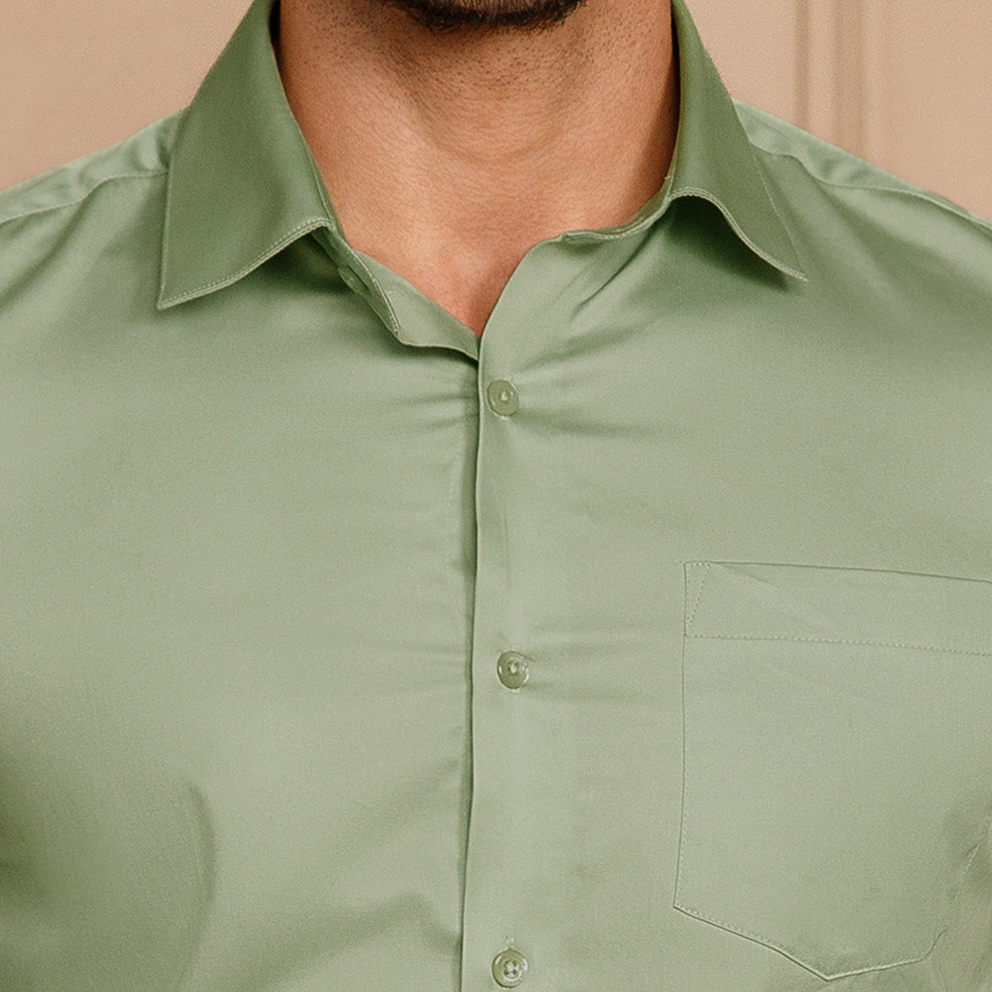 Cambridge Giza Cotton Shirt In Moss Green