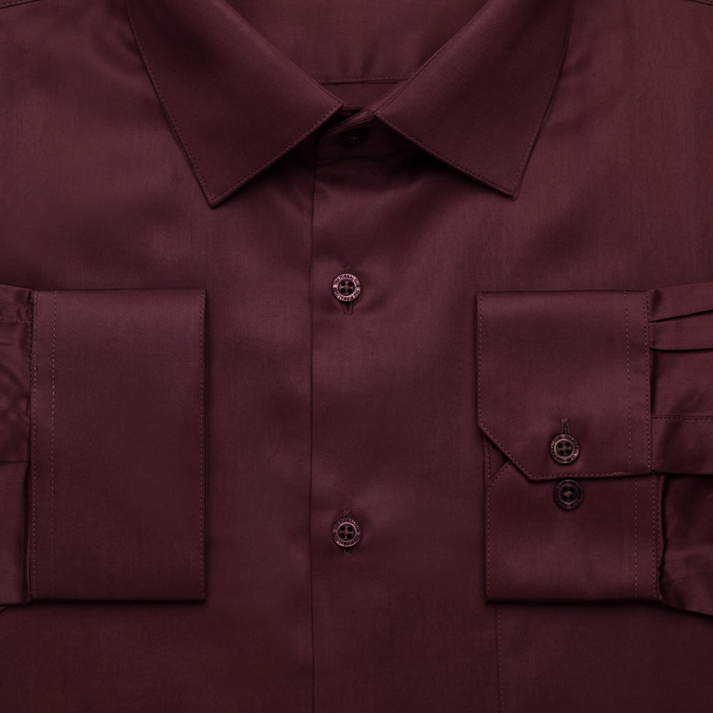 Cambridge Giza Cotton Shirt In Wineberry
