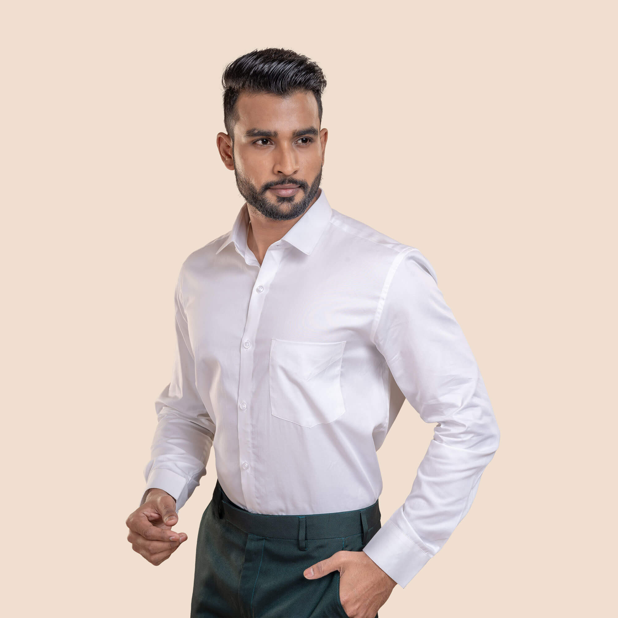 Premium White Formal Cotton Shirt For Men By TFC