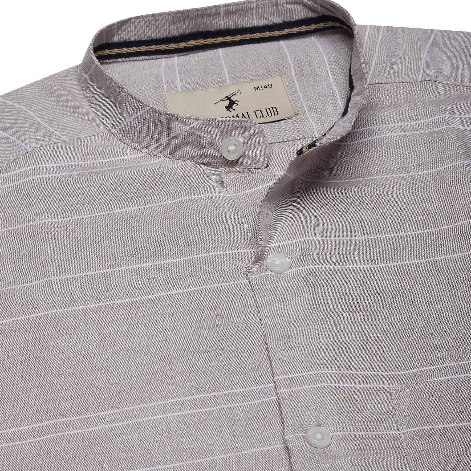 Striped Formal Shirt in Grey By TFC