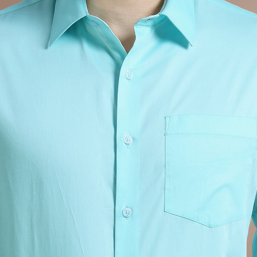 Giza cotton shirt in aqua by TFC