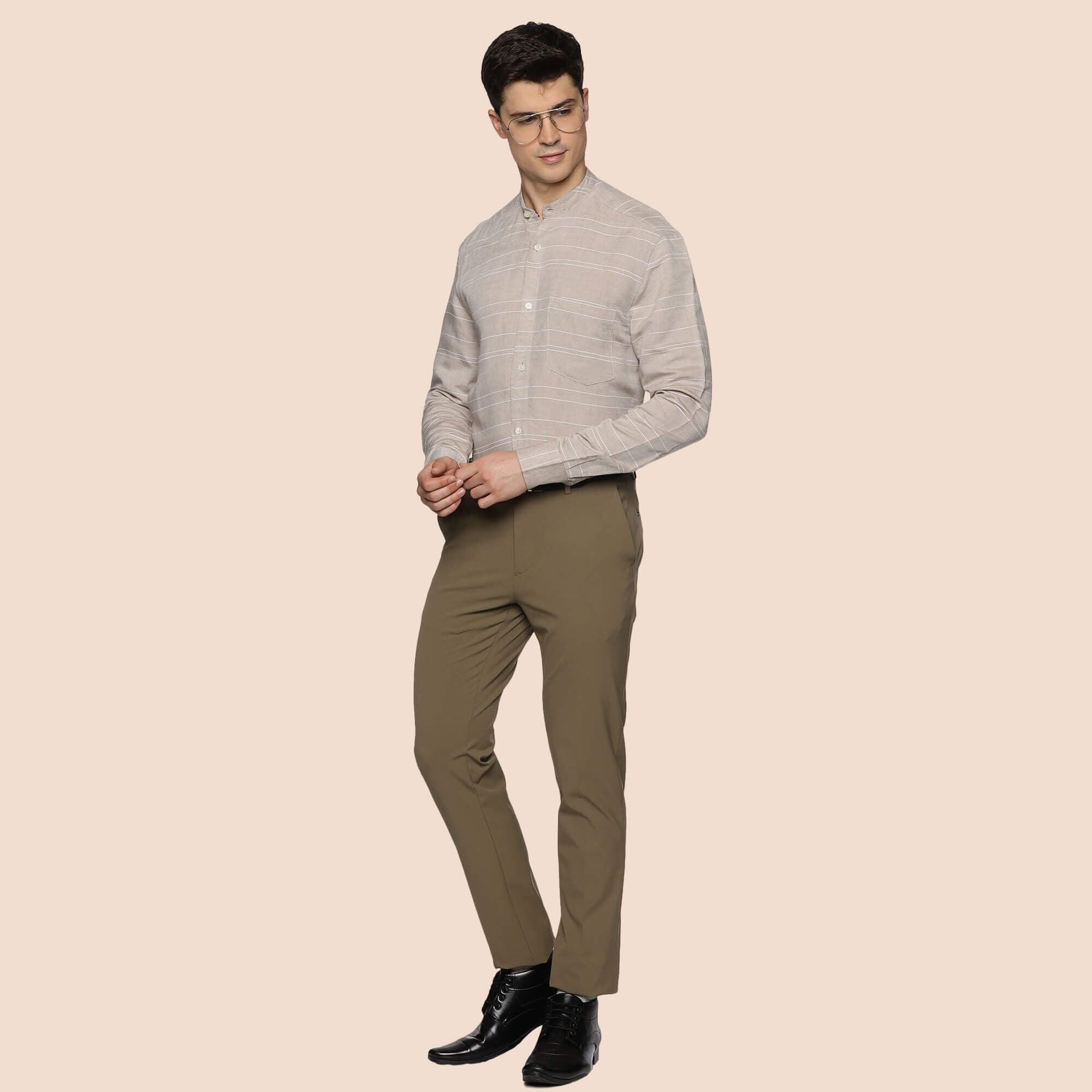 Formal Shirt with Mandarin Collar By TFC