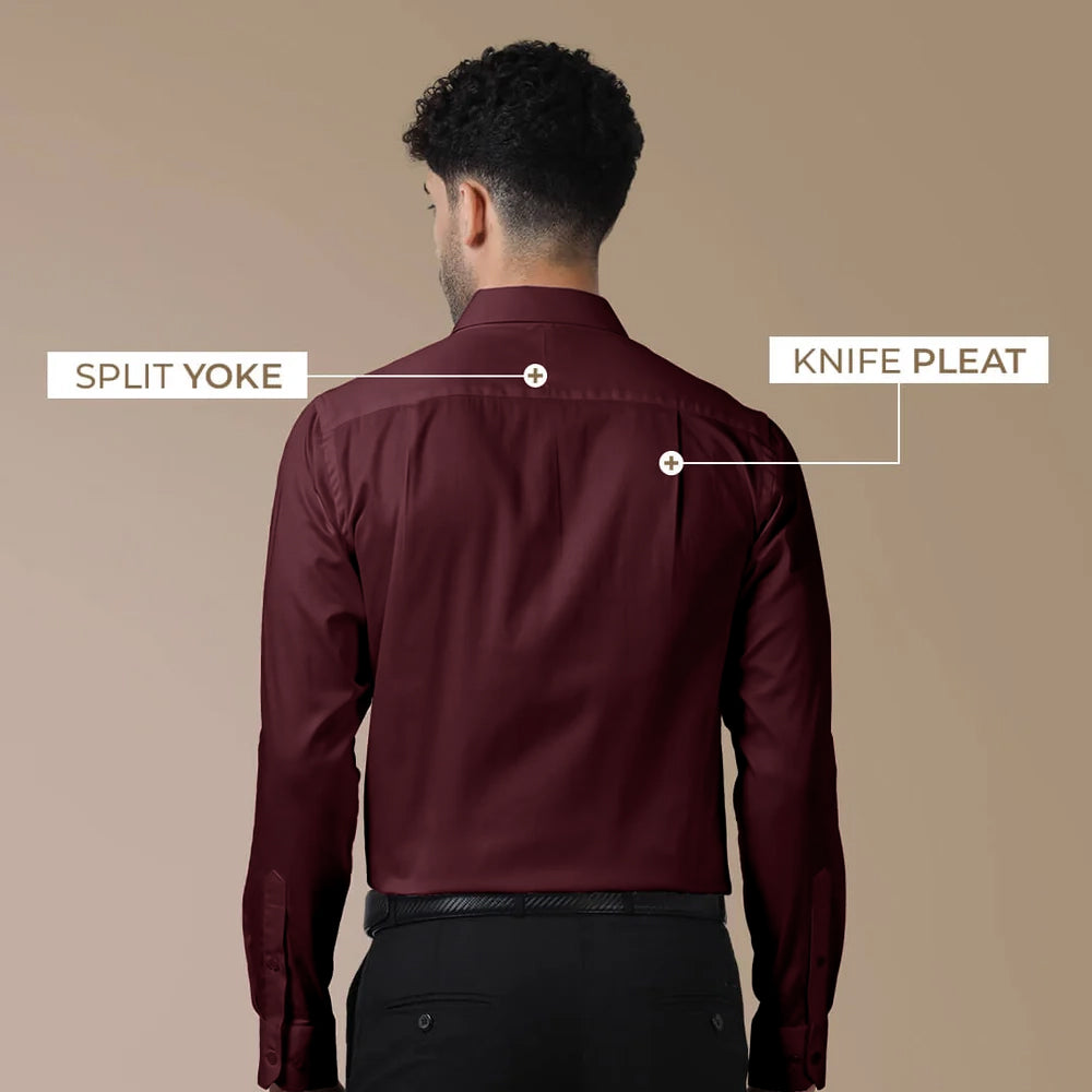 Cambridge Giza Cotton Shirt In Wineberry