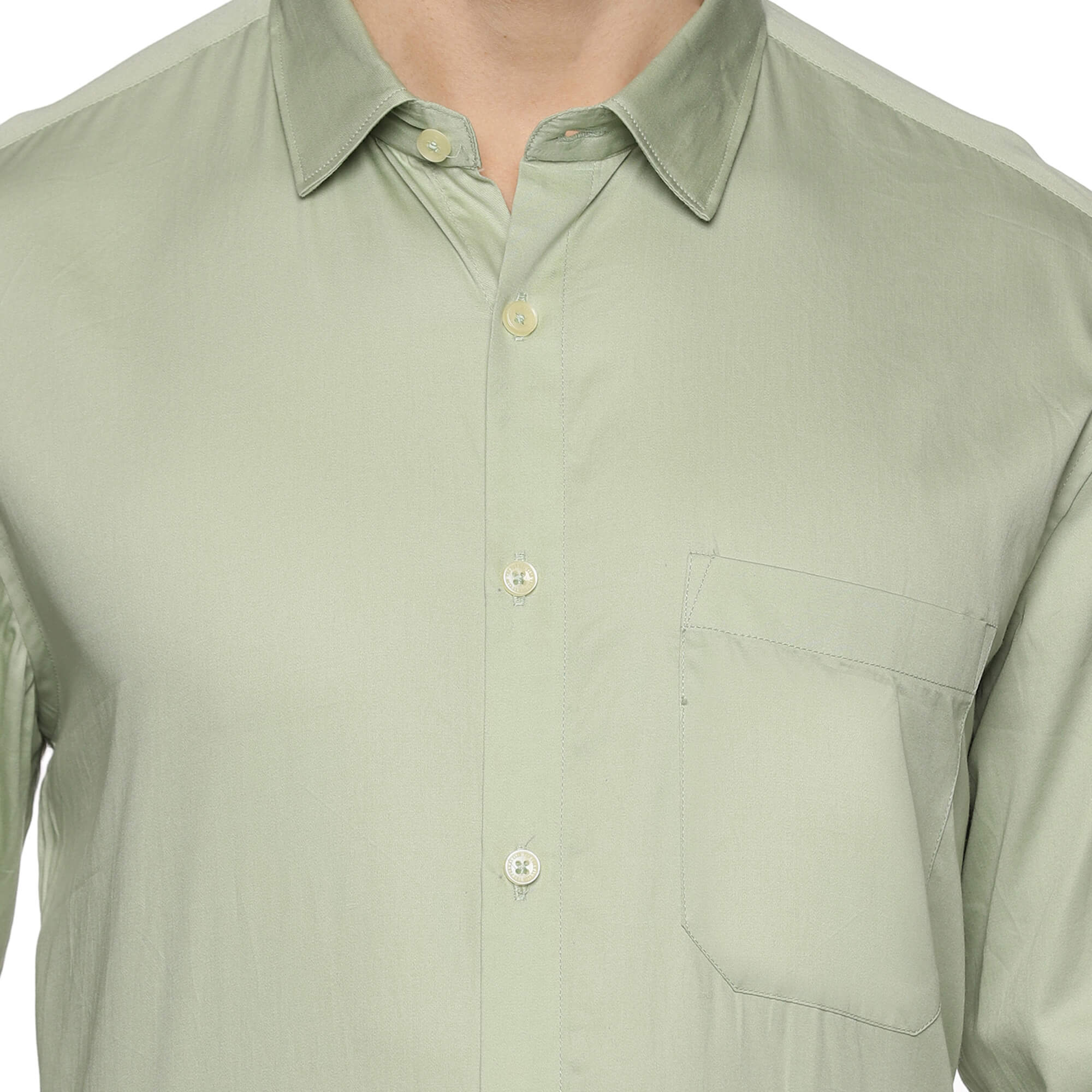 Men's Light Green Dress Shirt By TFC