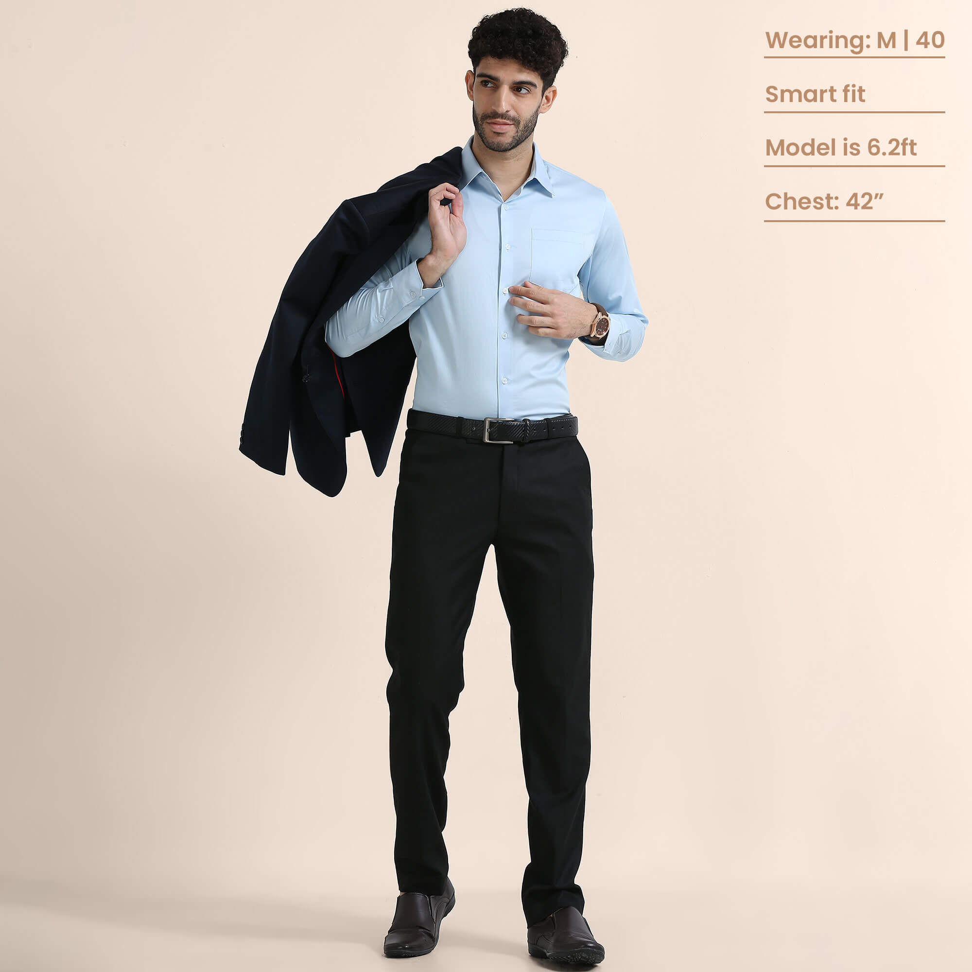 Ice blue dress shirt for men by TFC