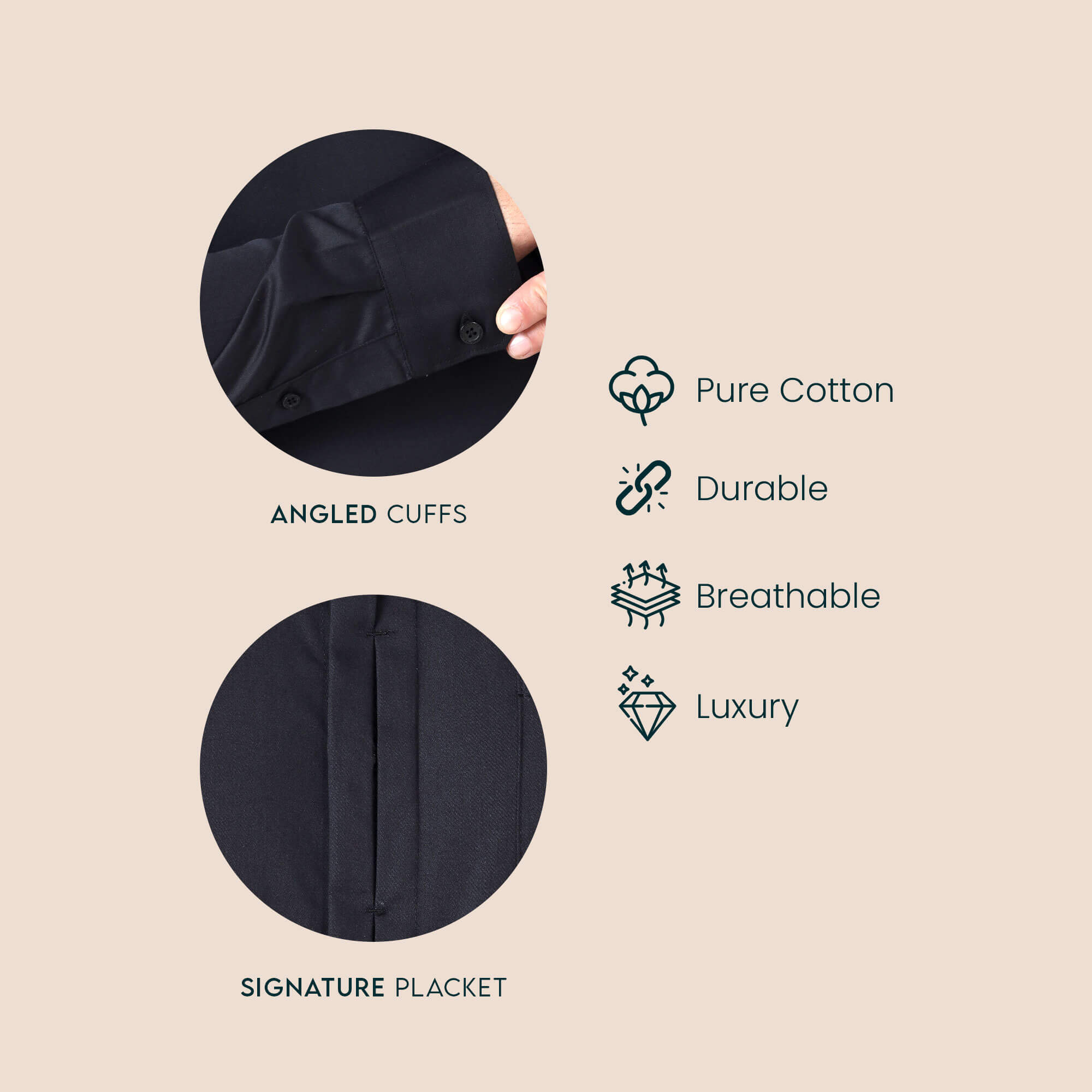 Soft cotton black shirt fabric texture by TFC