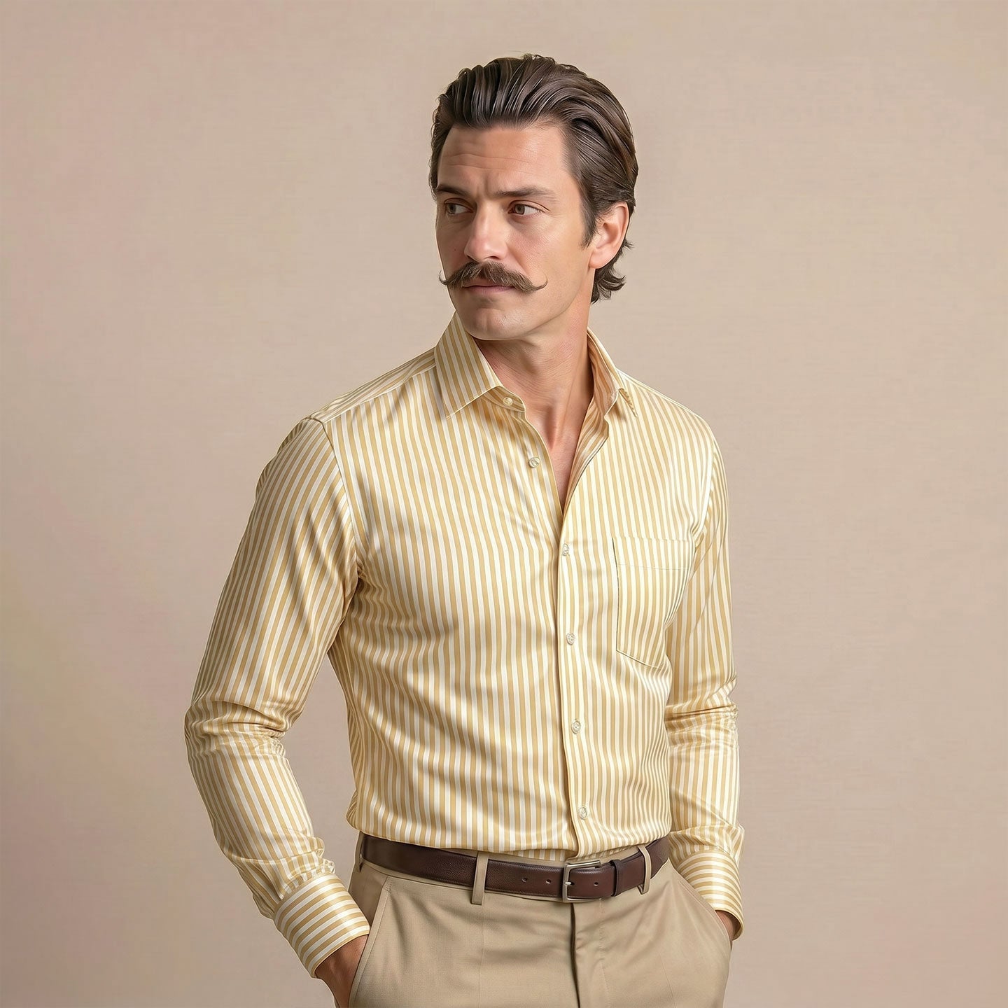 Boardroom Bengal Stripes Shirt In Buttercup