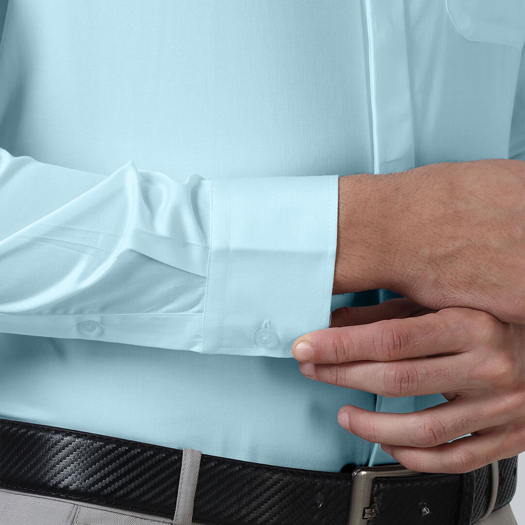 Bennet Sky Blue Shirt With Concealed Placket