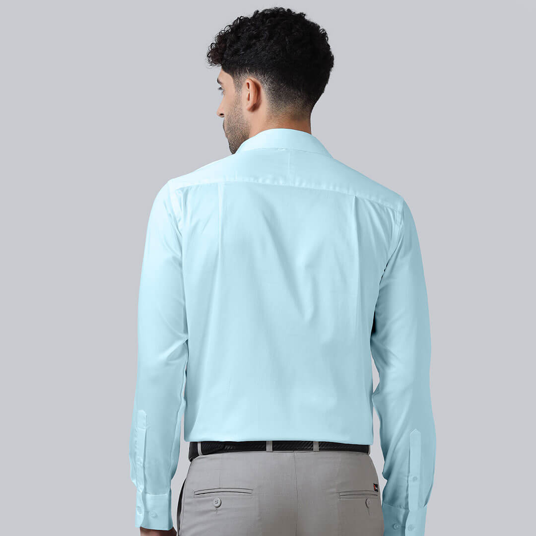 Bennet Sky Blue Shirt With Concealed Placket