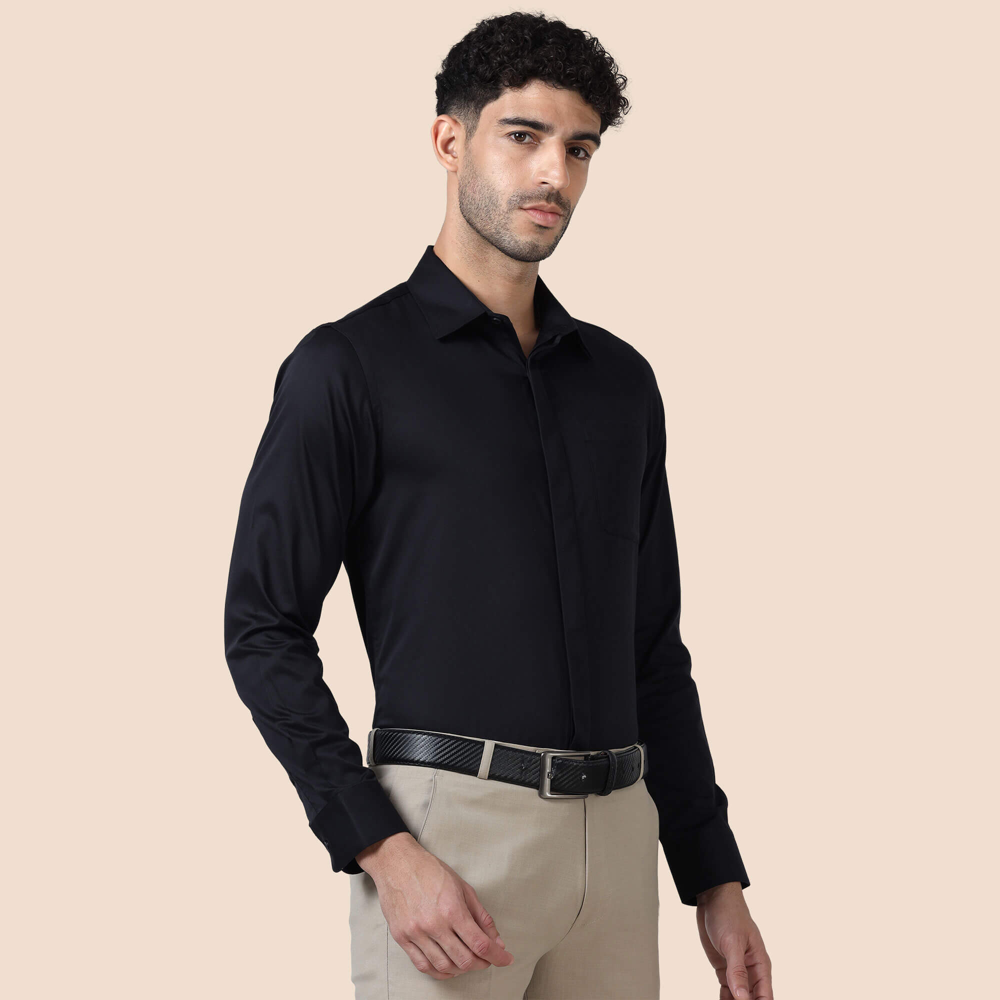 Premium black shirt for men by TFC