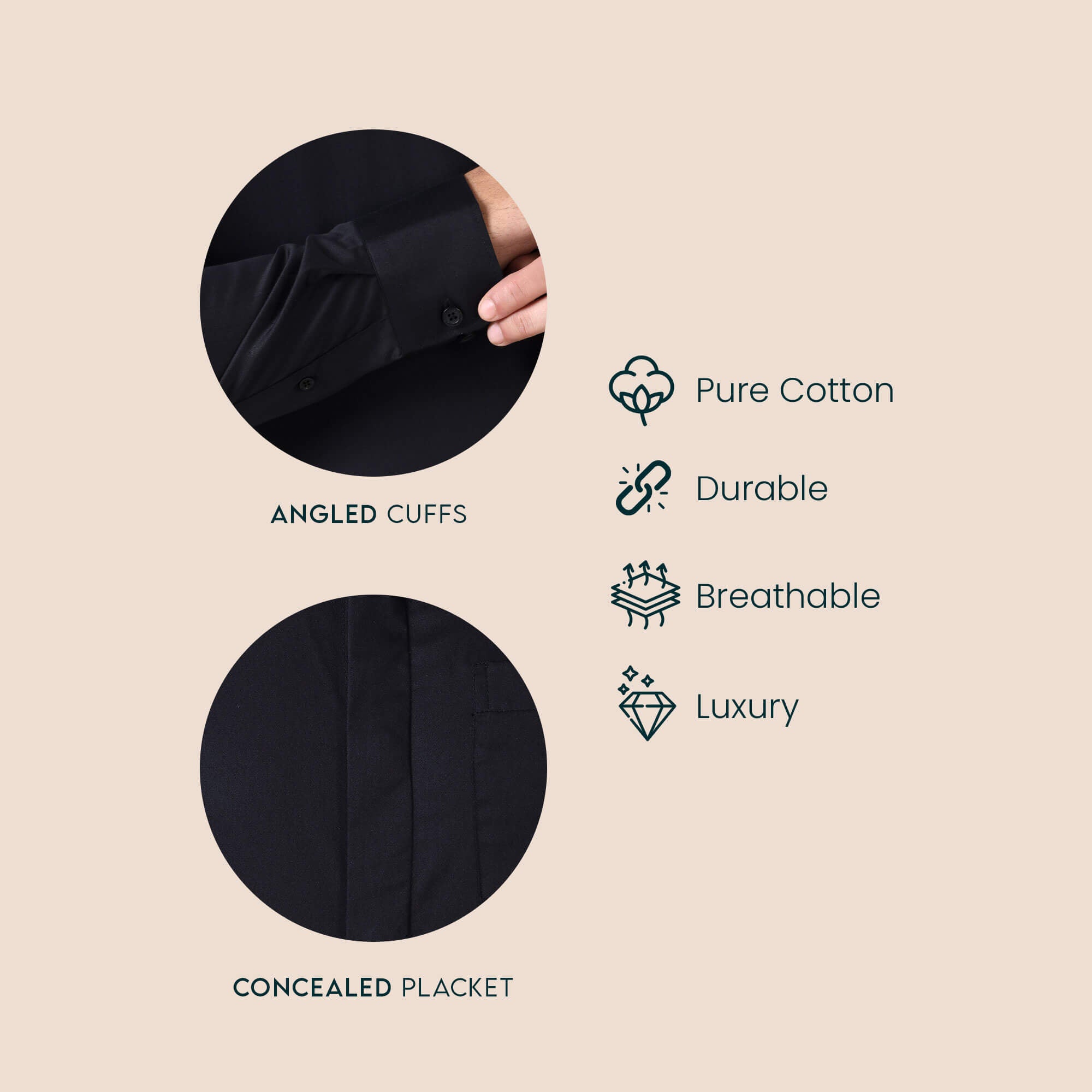 Bennet soft cotton black shirt by TFC