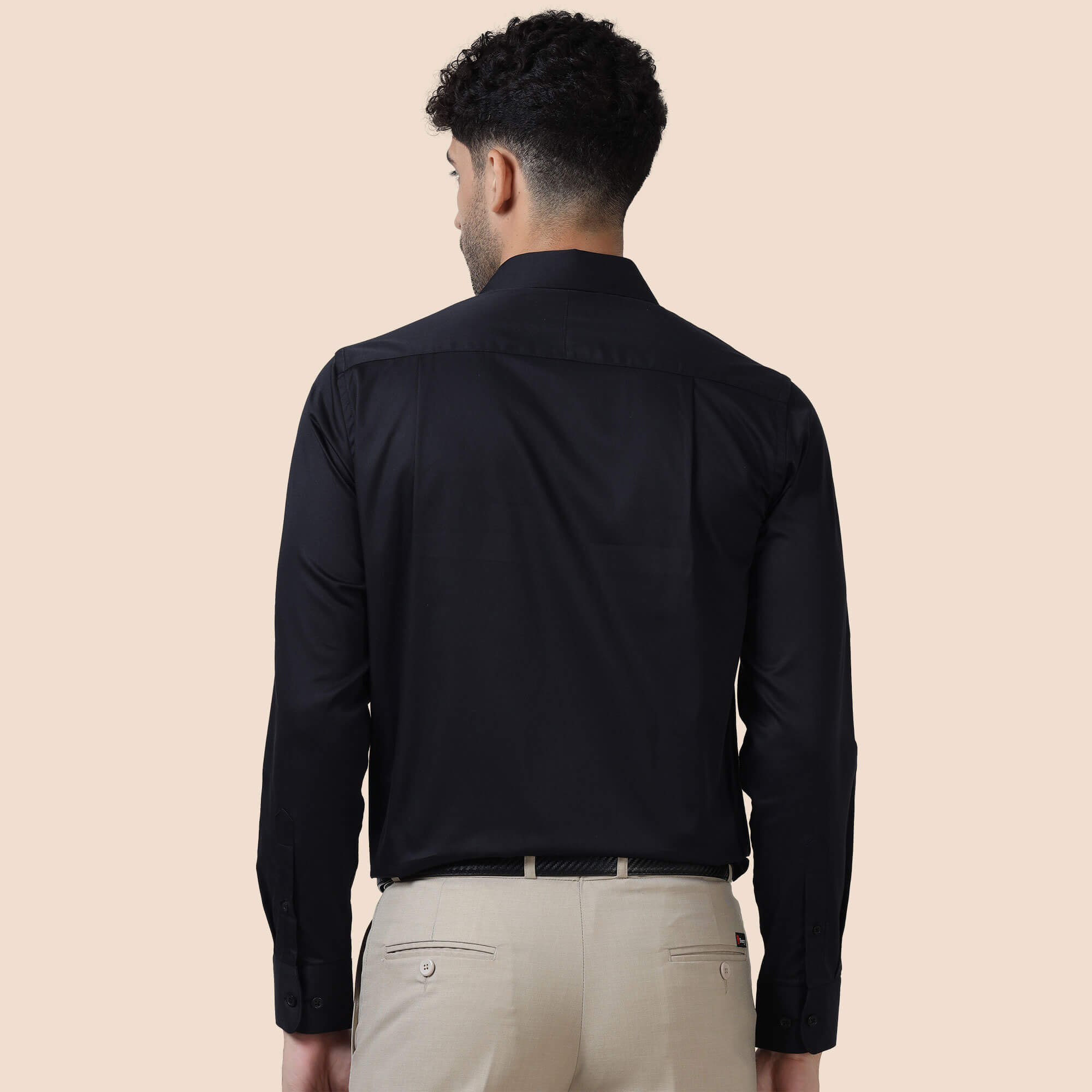 Crisp office look with black shirt by TFC