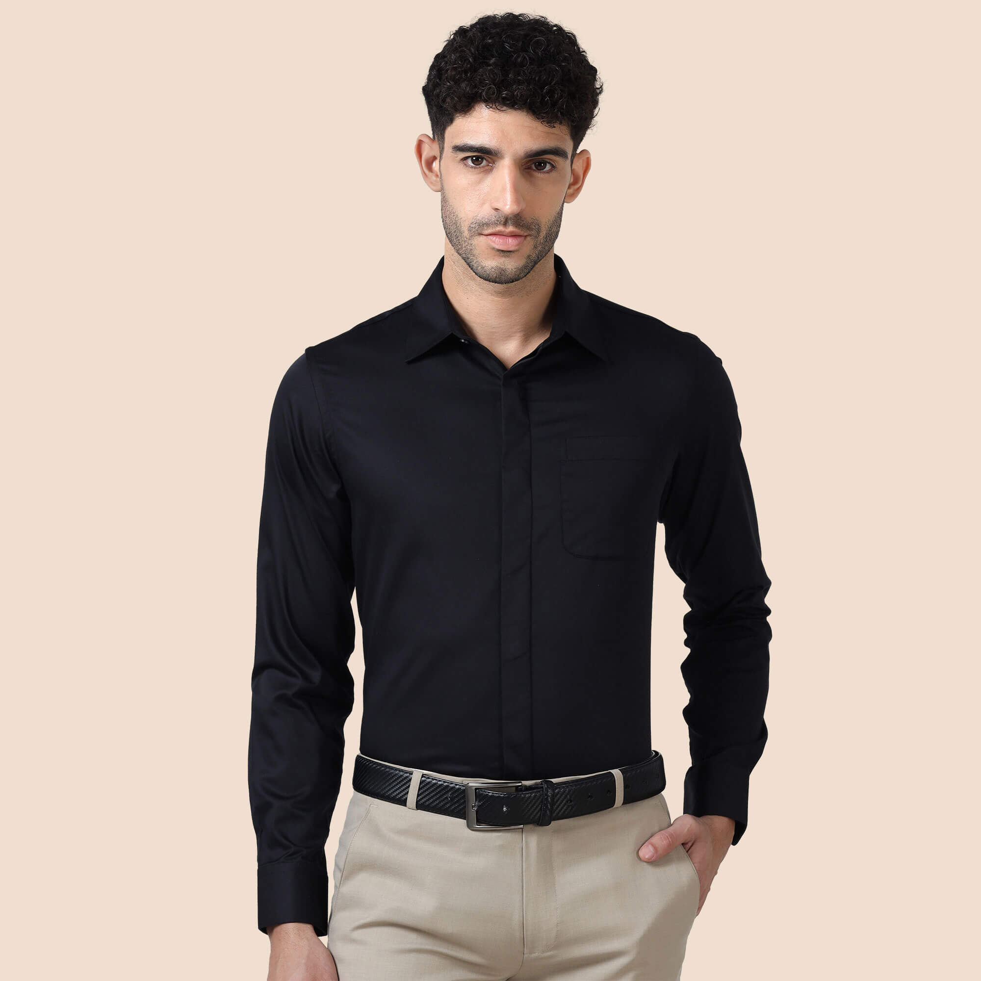 Black formal shirt For Men by TFC