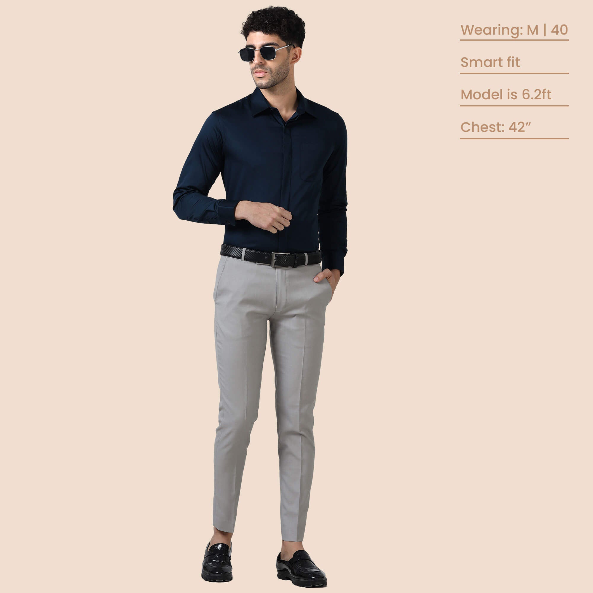 Elegant concealed placket shirt by TFC