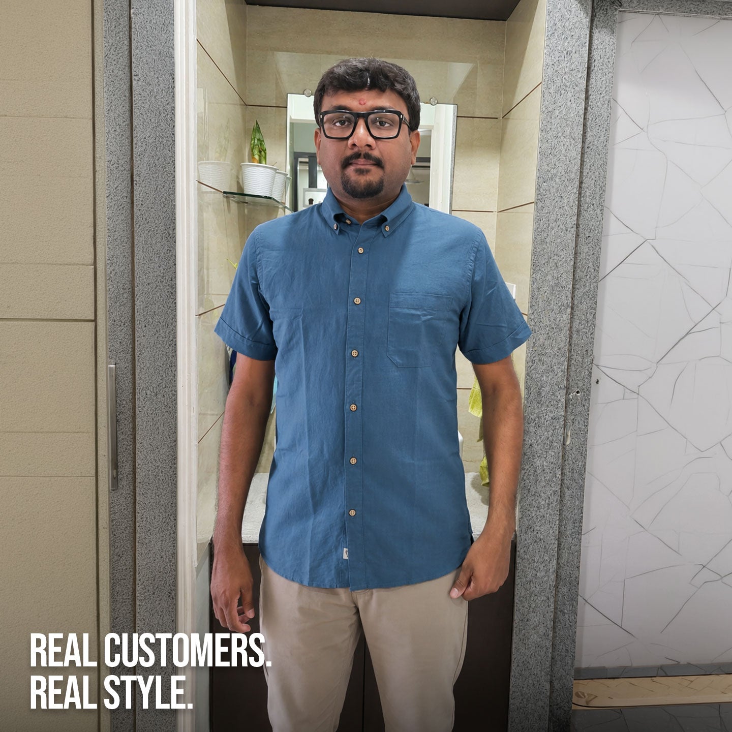 Breeze Linen Half Sleeves Shirt In Indigo