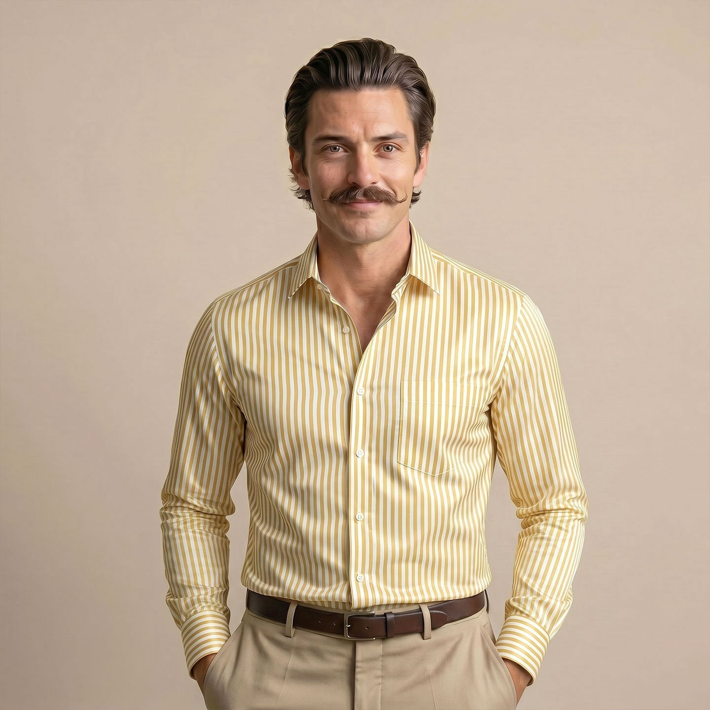 Boardroom Bengal Stripes Shirt In Buttercup