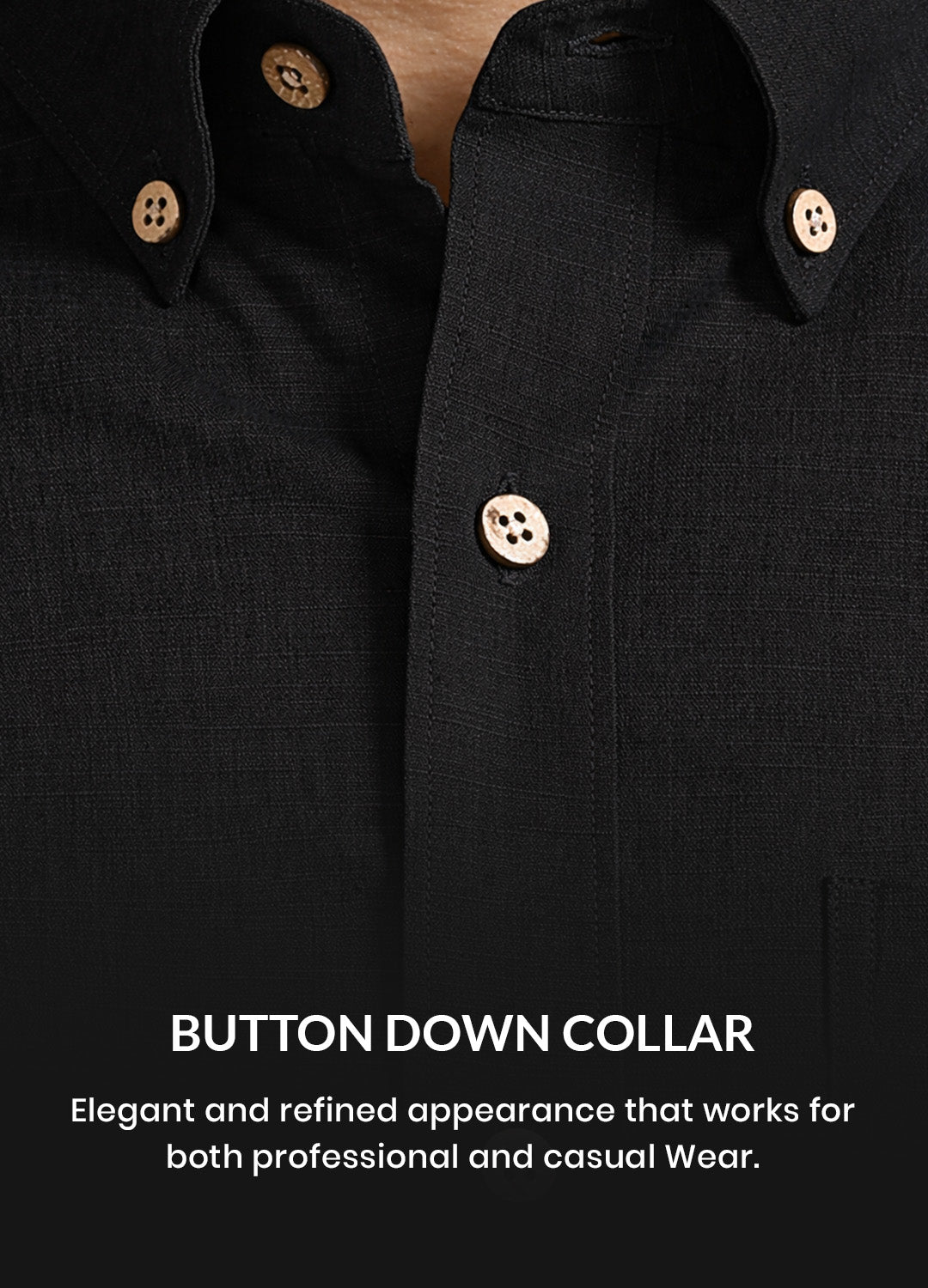 Breeze Linen Full Sleeves Shirt In Midnight