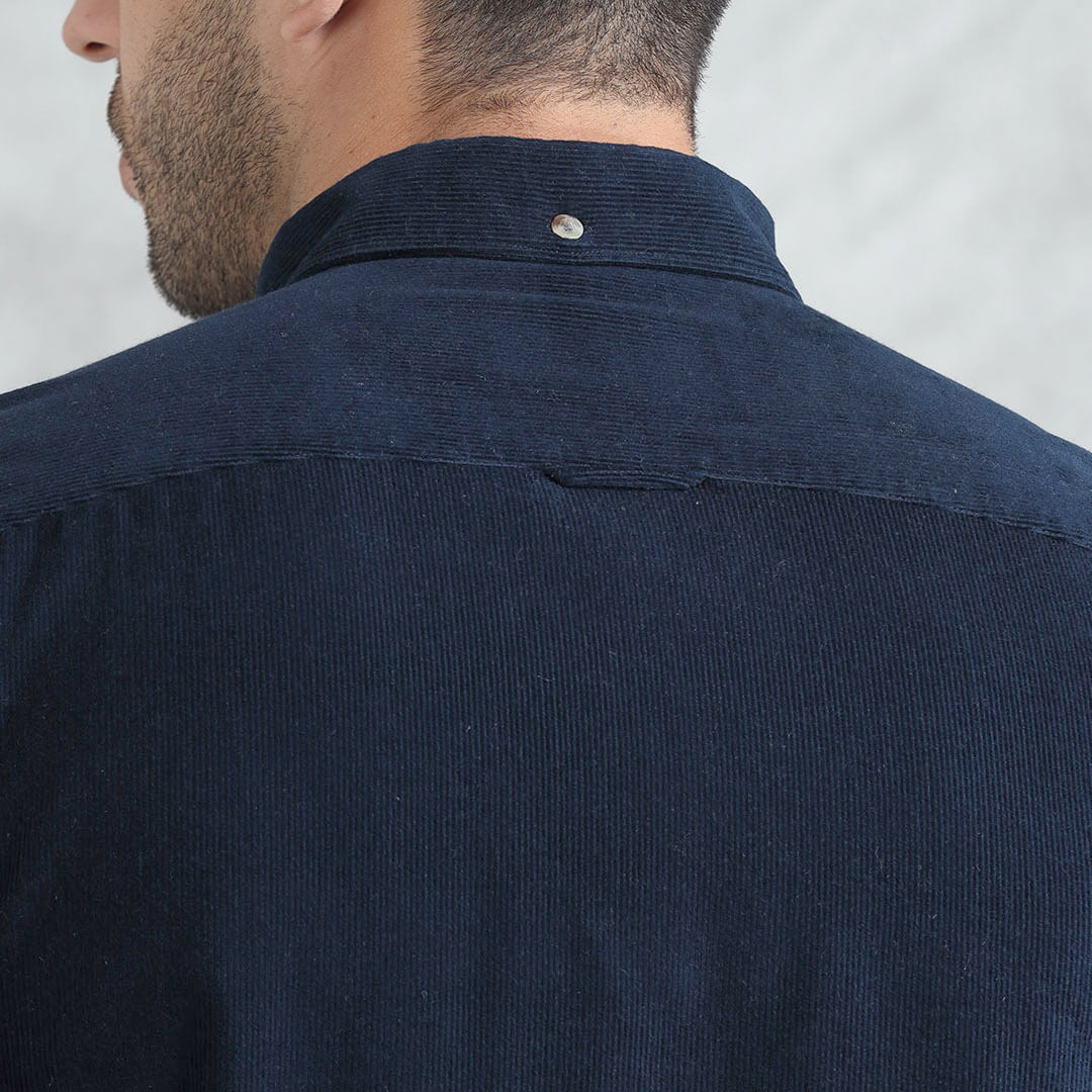 Cruise Corduroy Shirt In Navy Saphire