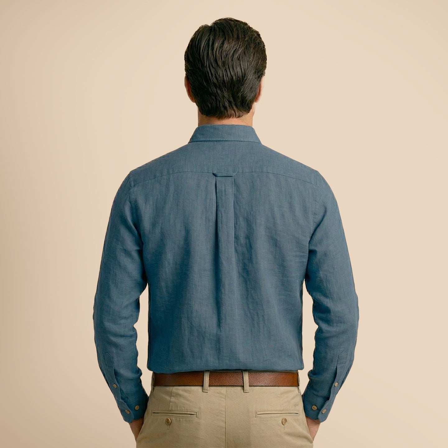 Breeze Linen Full Sleeves Shirt In Denim