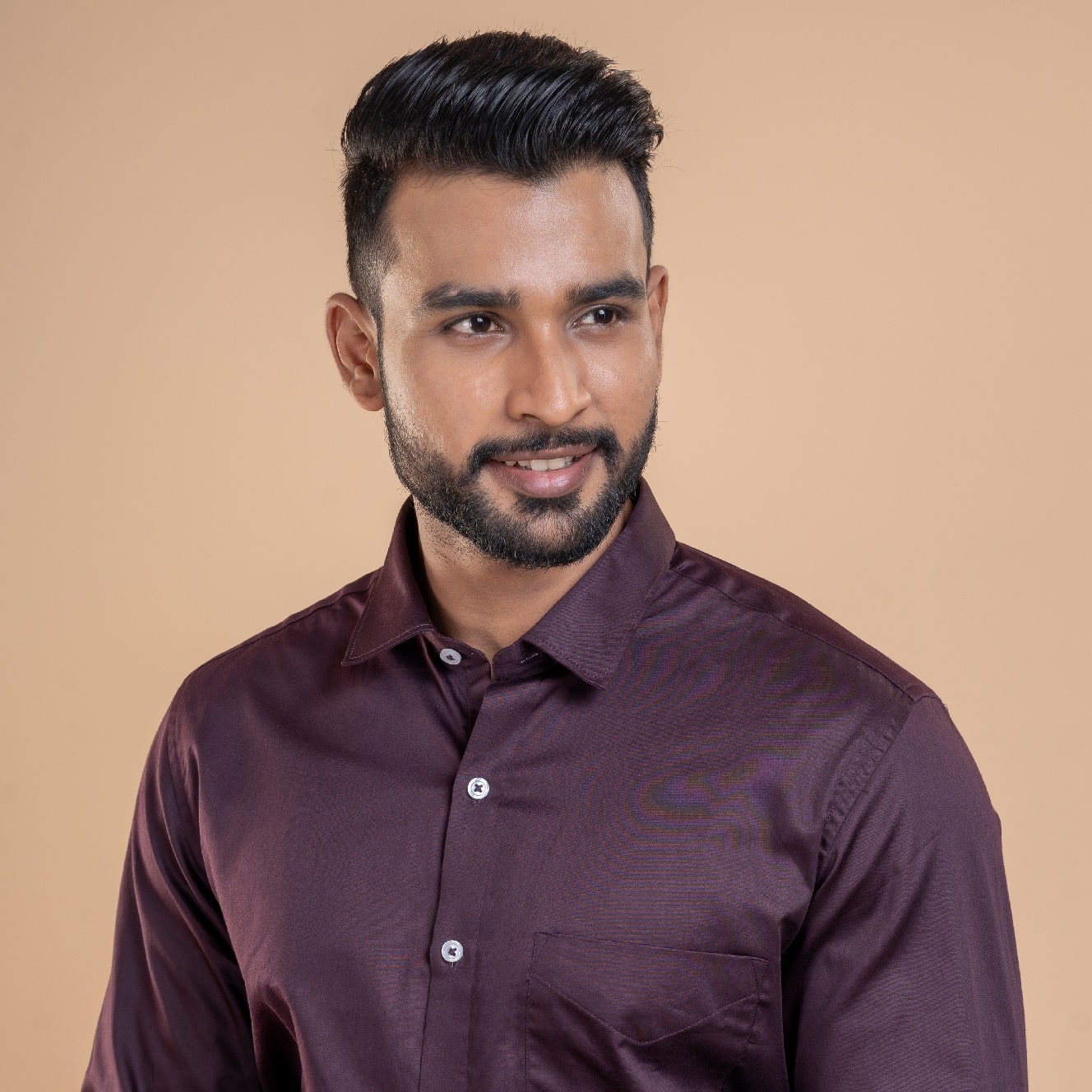 Luxury Burgundy Formal Shirt For Men By TFC