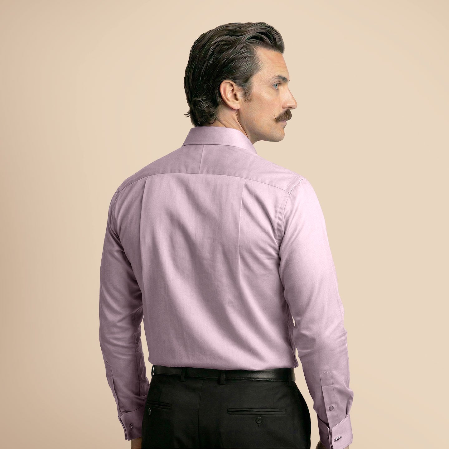 French Cuff Giza Cotton Shirt In Dusty Rose