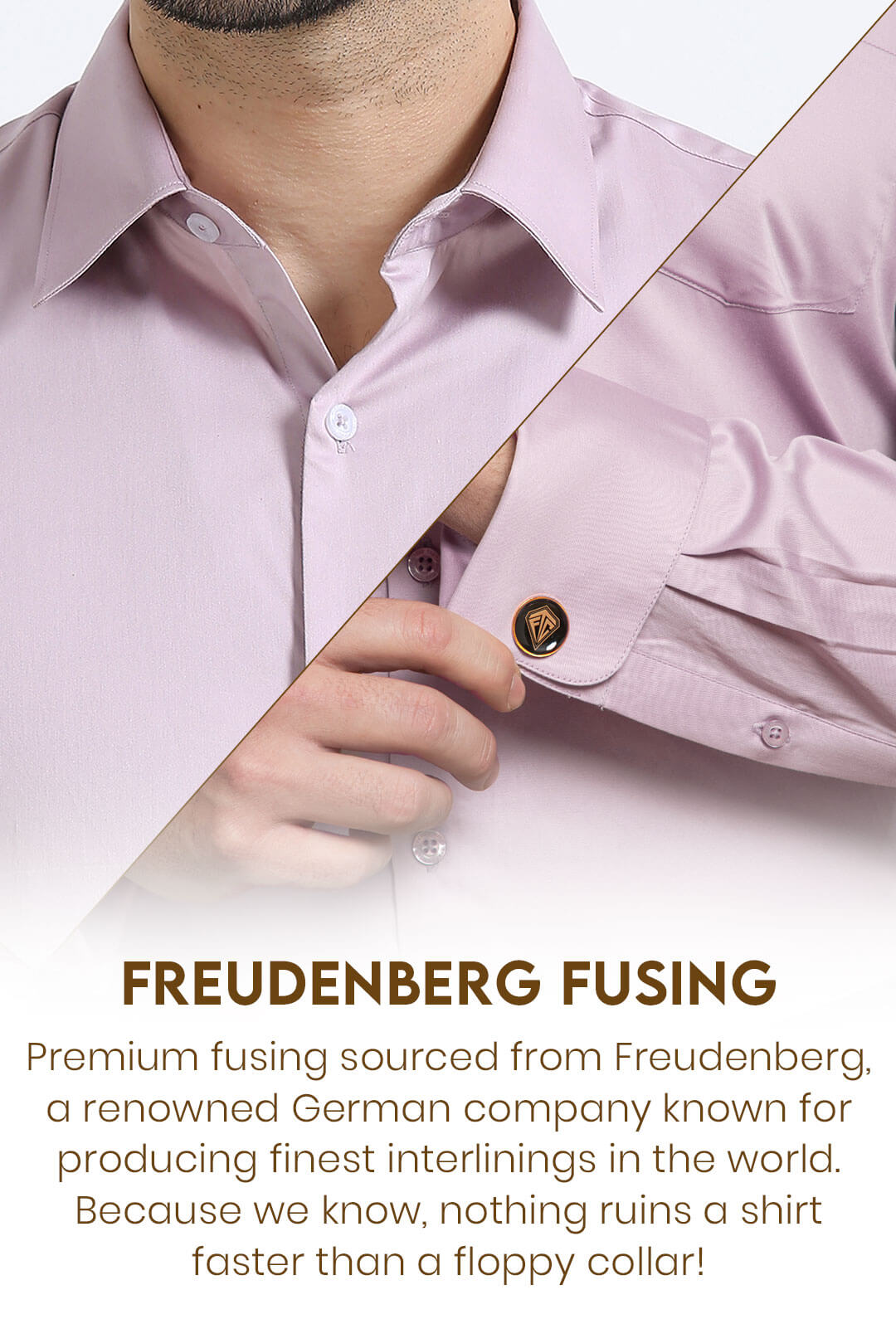 French Cuff Giza Cotton Shirt In Dusty Rose