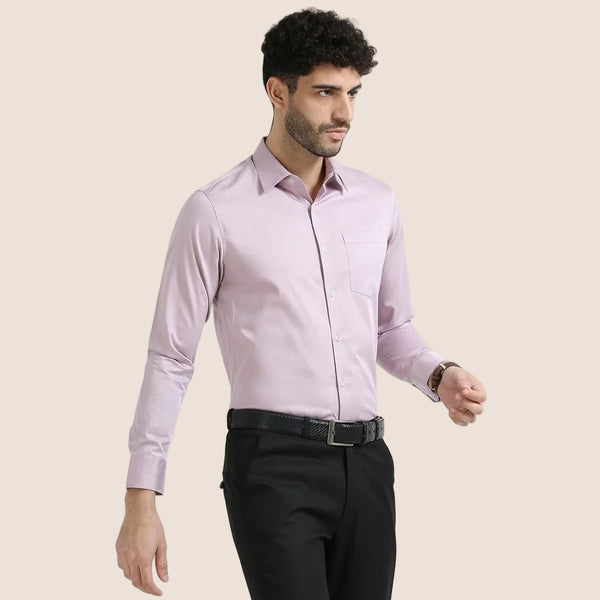 Cambridge Giza Cotton Shirt In Dusty Rose