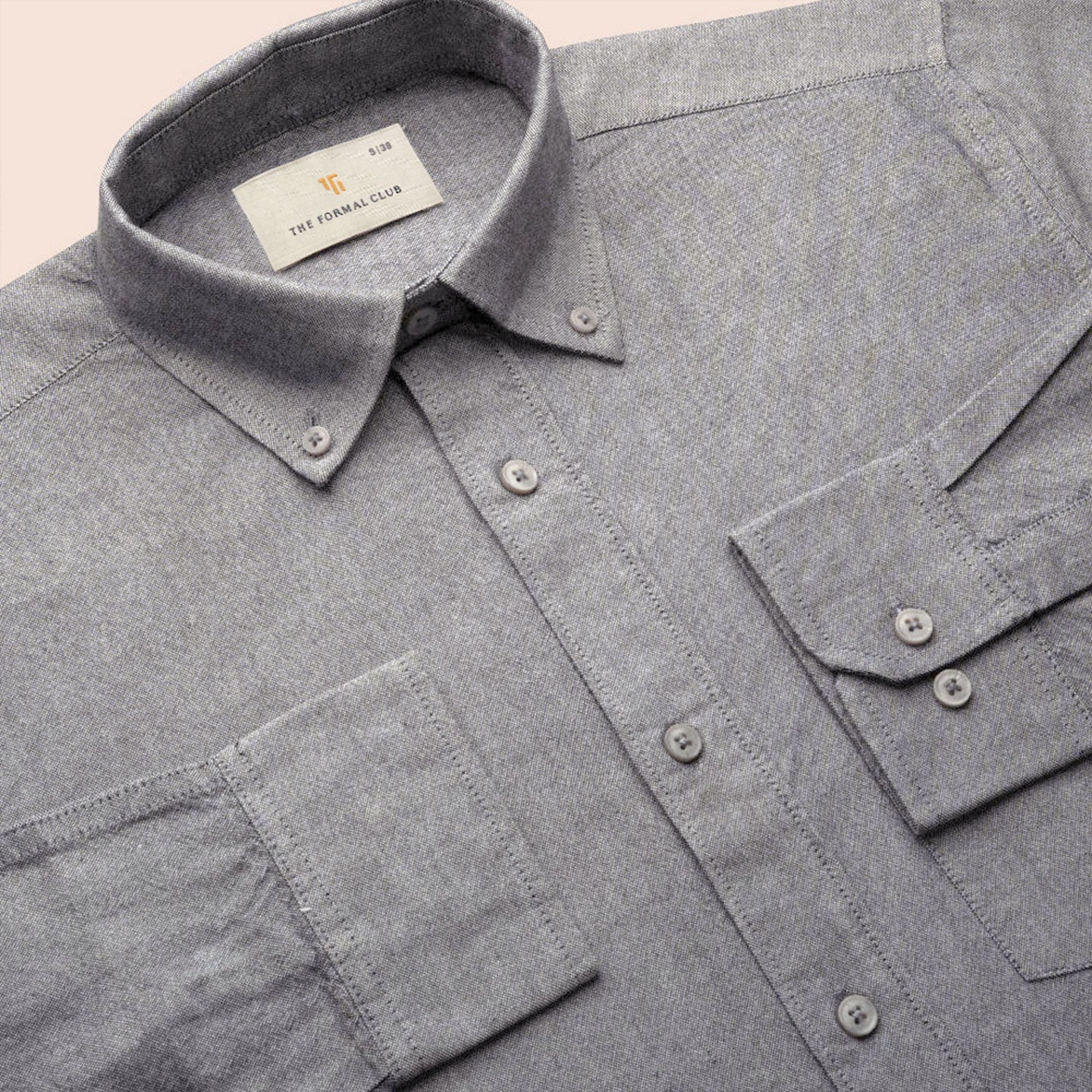 Regal Oxford Solid shirt in Ash Grey