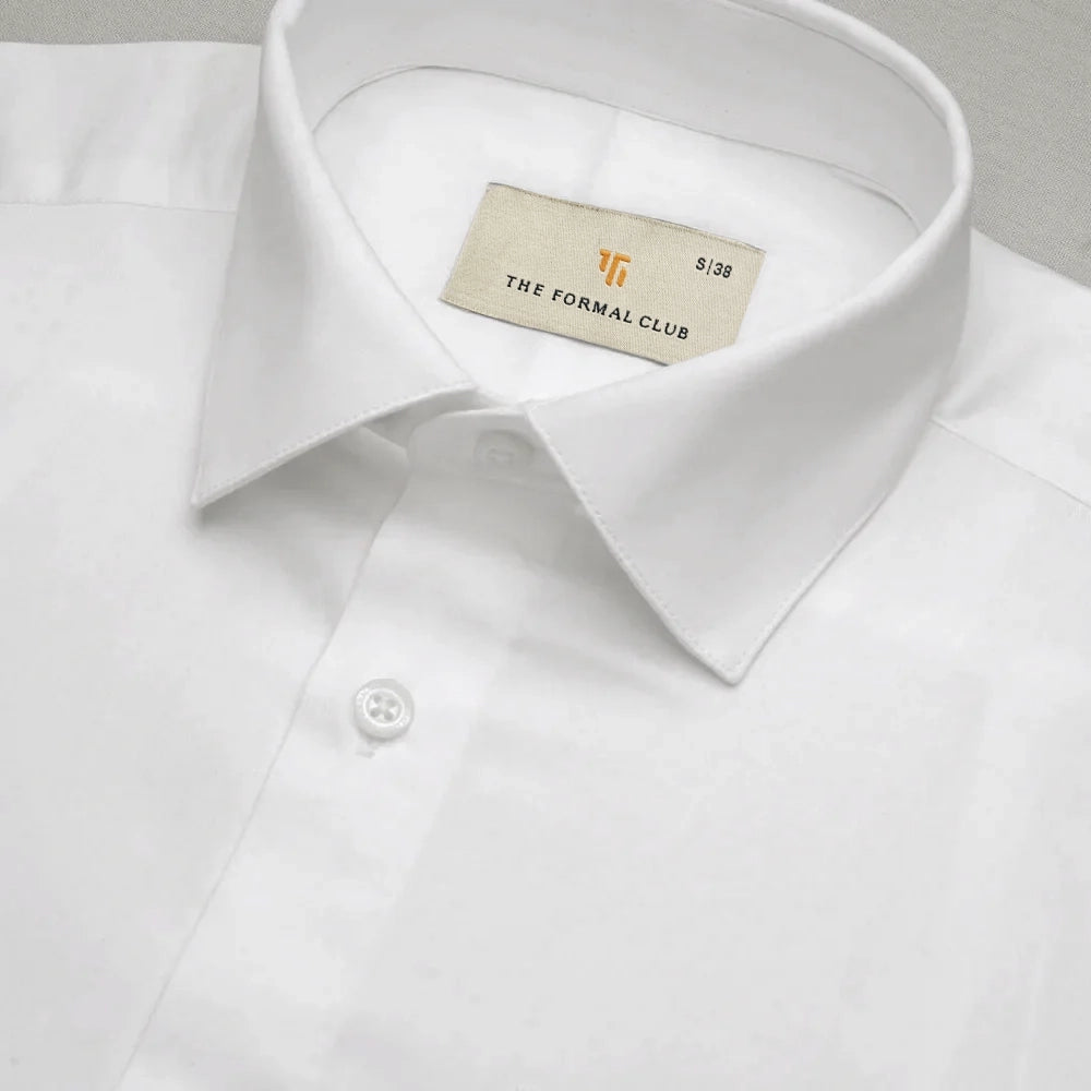 French Cuff Giza Cotton Shirt In Snow