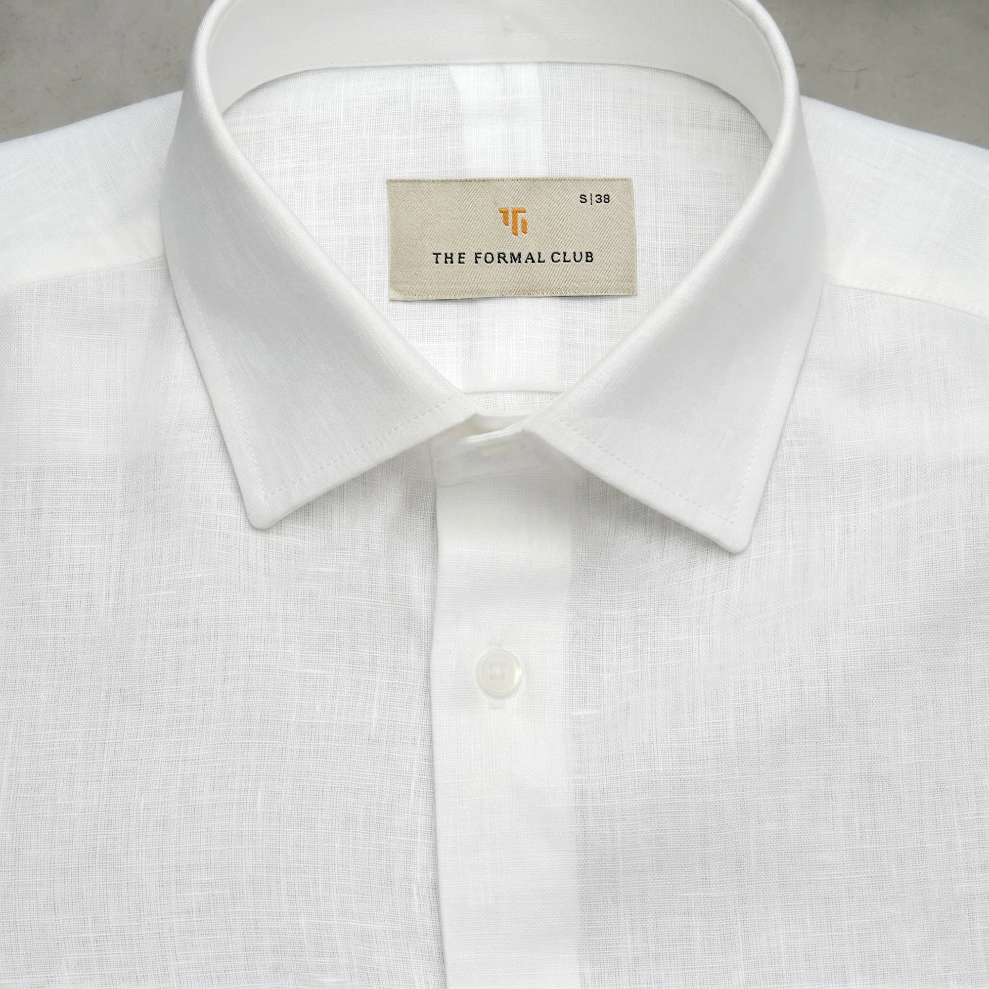 Cedar Pure Linen Half Sleeves Shirt In Snowflake
