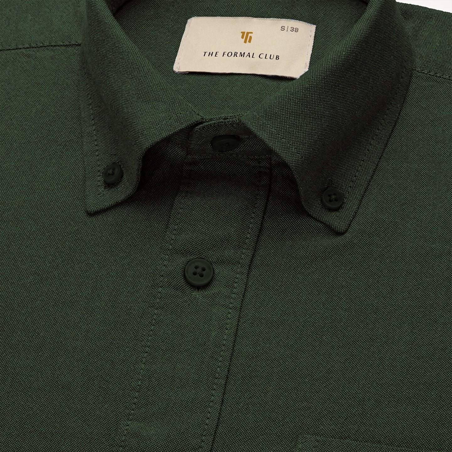 Regal Oxford Solid Shirt In Deep Forest