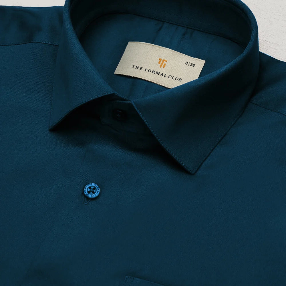 Cambridge Giza Cotton Shirt In Slate Blue