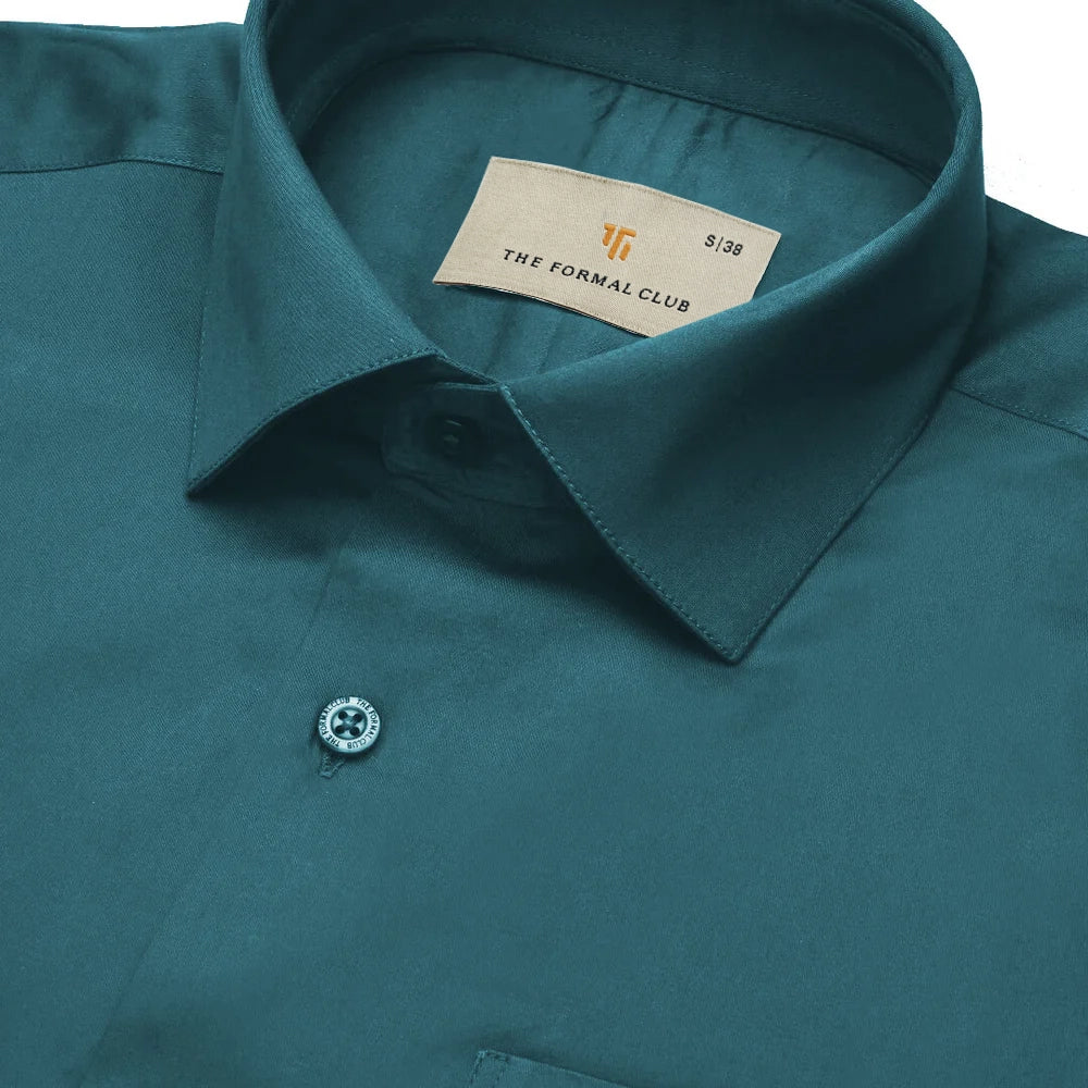 Cambridge Giza Cotton Shirt In Teal