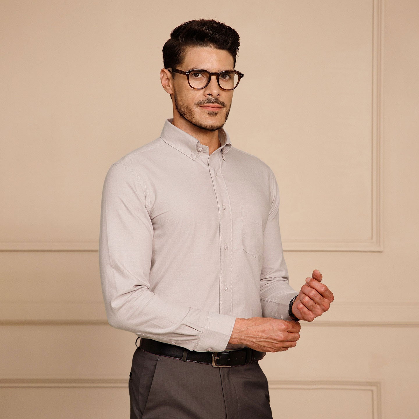 Regal Oxford Solid Shirt In Clay