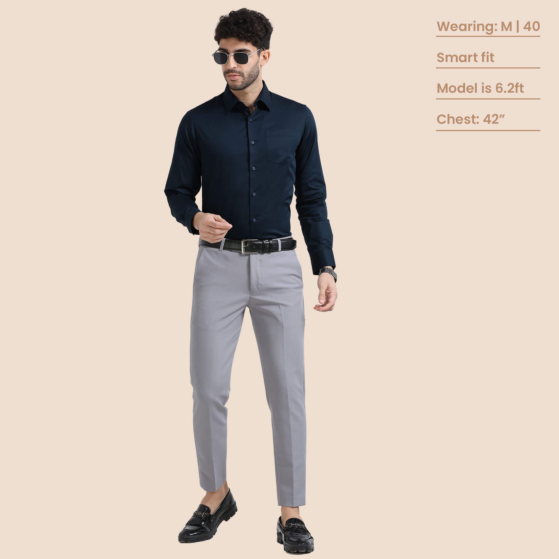 Solid sapphire color shirt by TFC