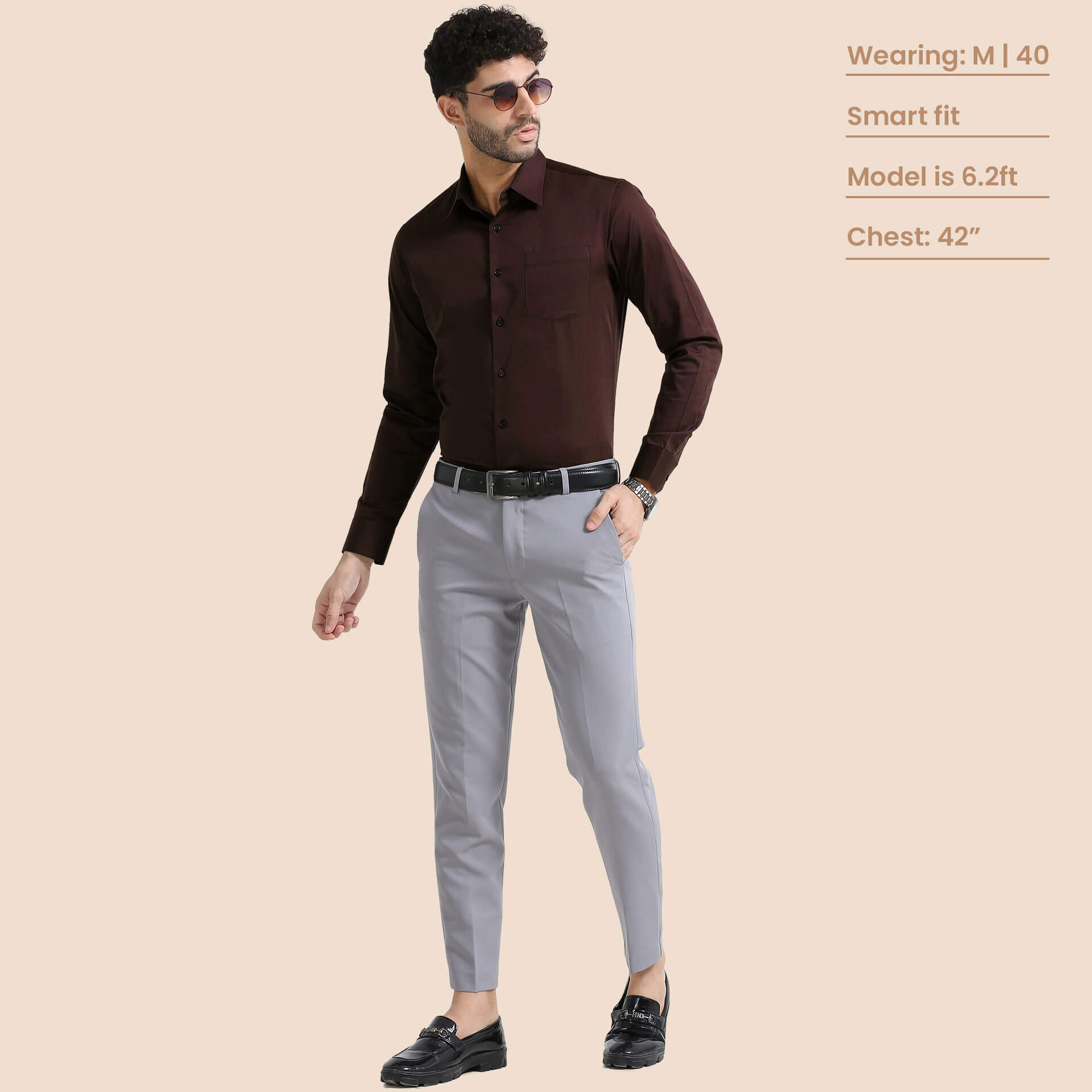 Men's coffee dress shirt By TFC